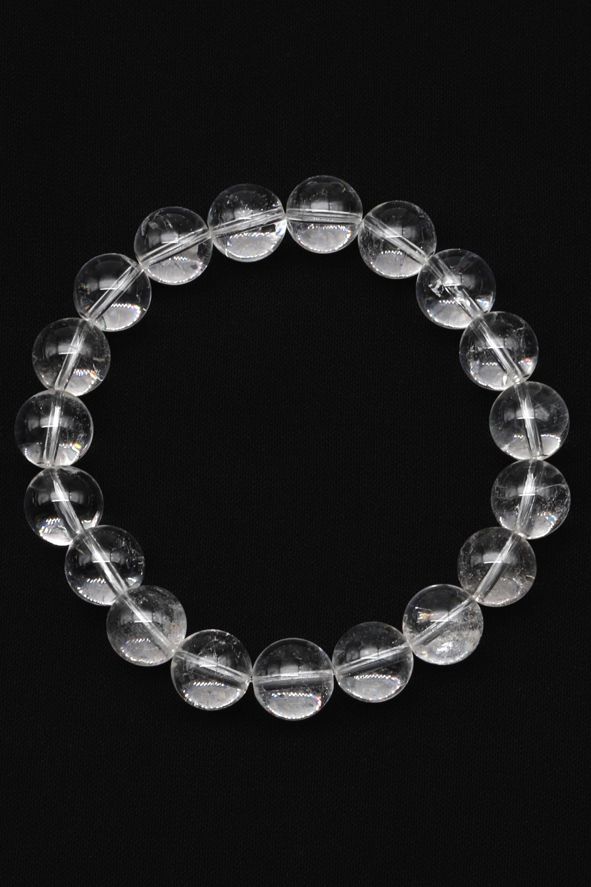 Kristal Kuvars Doğal Taş Bileklik 10 mm Küre Kesim - BLK-2326