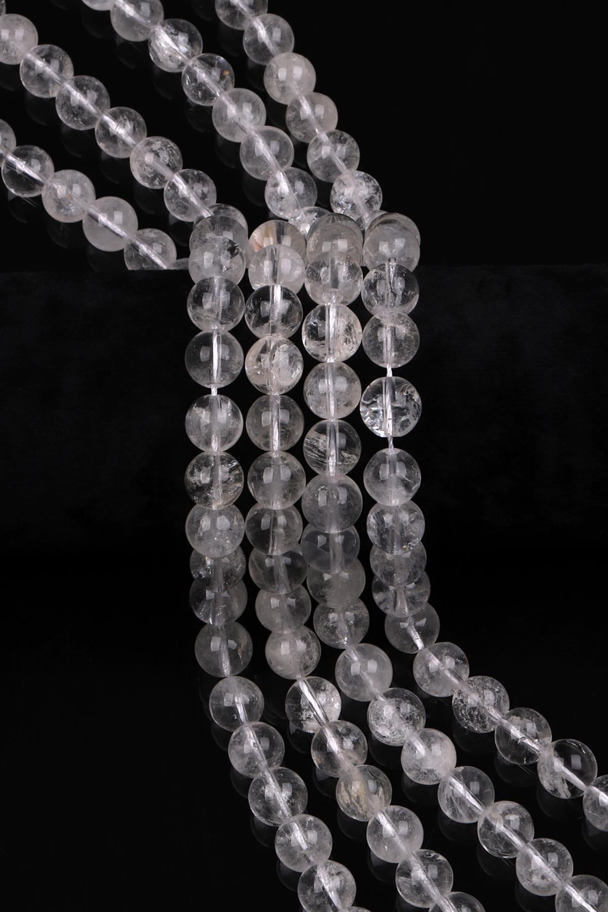 Kristal Kuvars Doğal Taş Dizi 10 mm Küre Kesim