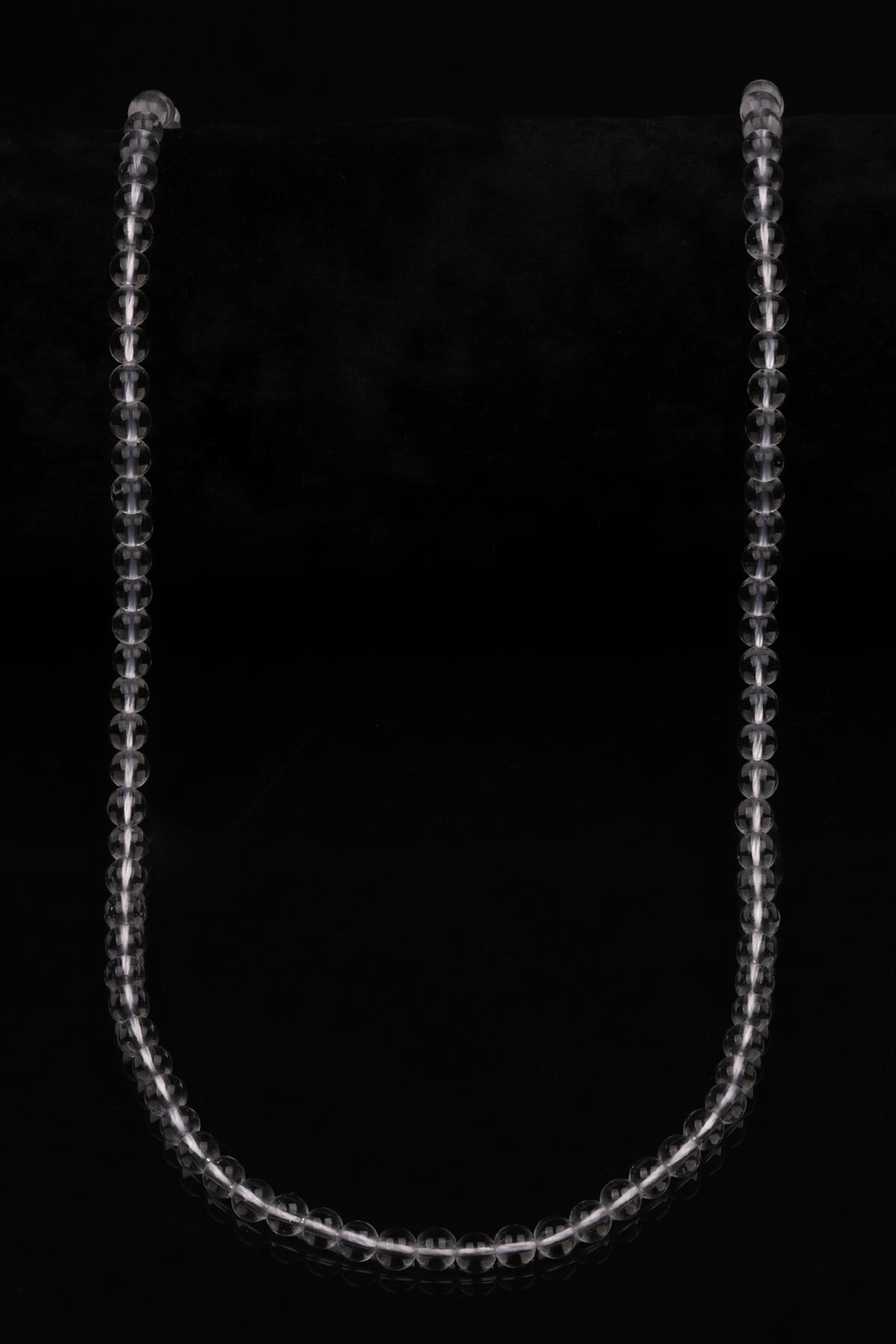 Kristal Kuvars Doğal Taş Dizi 4 mm Küre Kesim