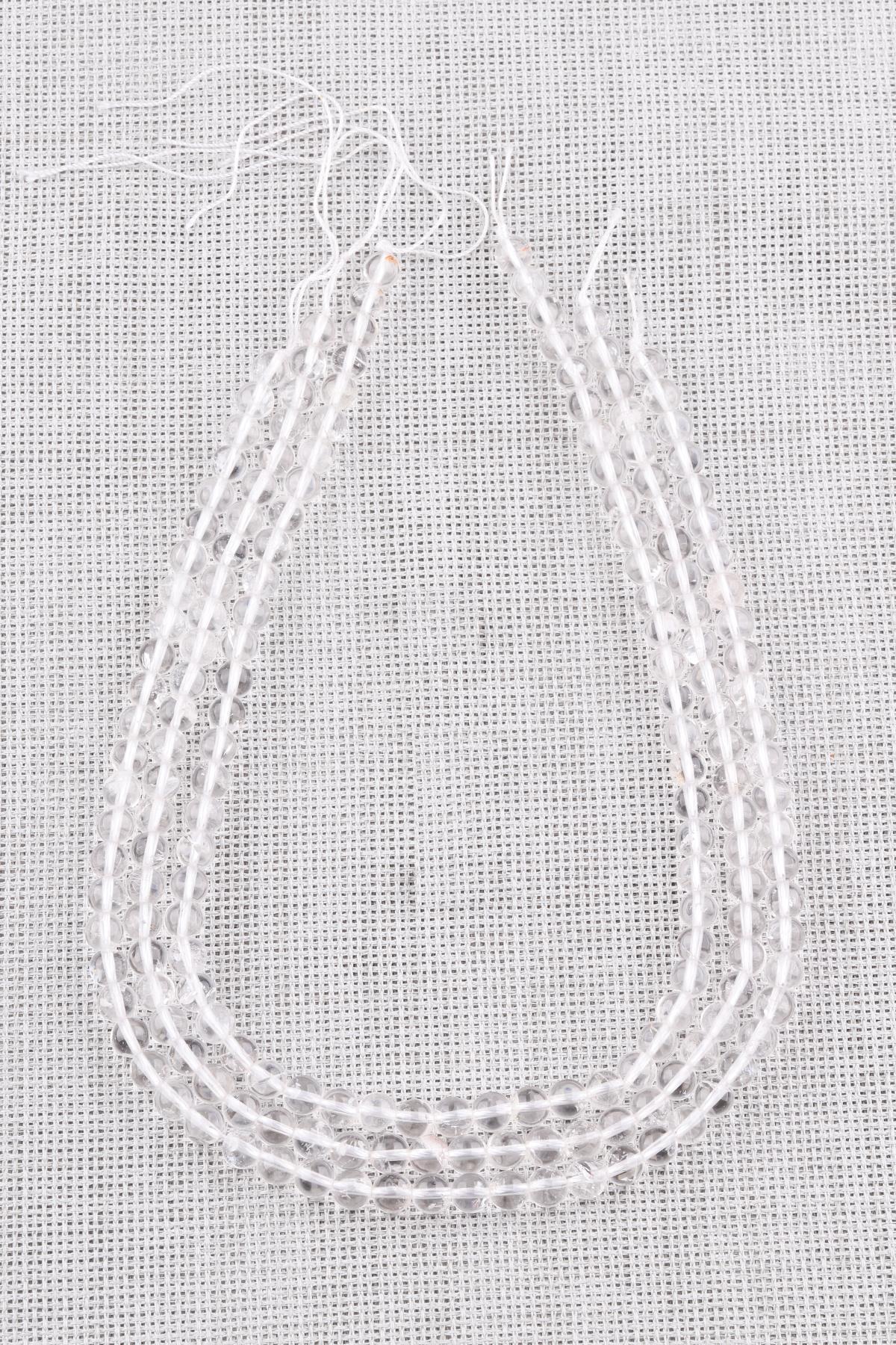 Kristal Kuvars Doğal Taş Dizi 6 mm Küre Kesim