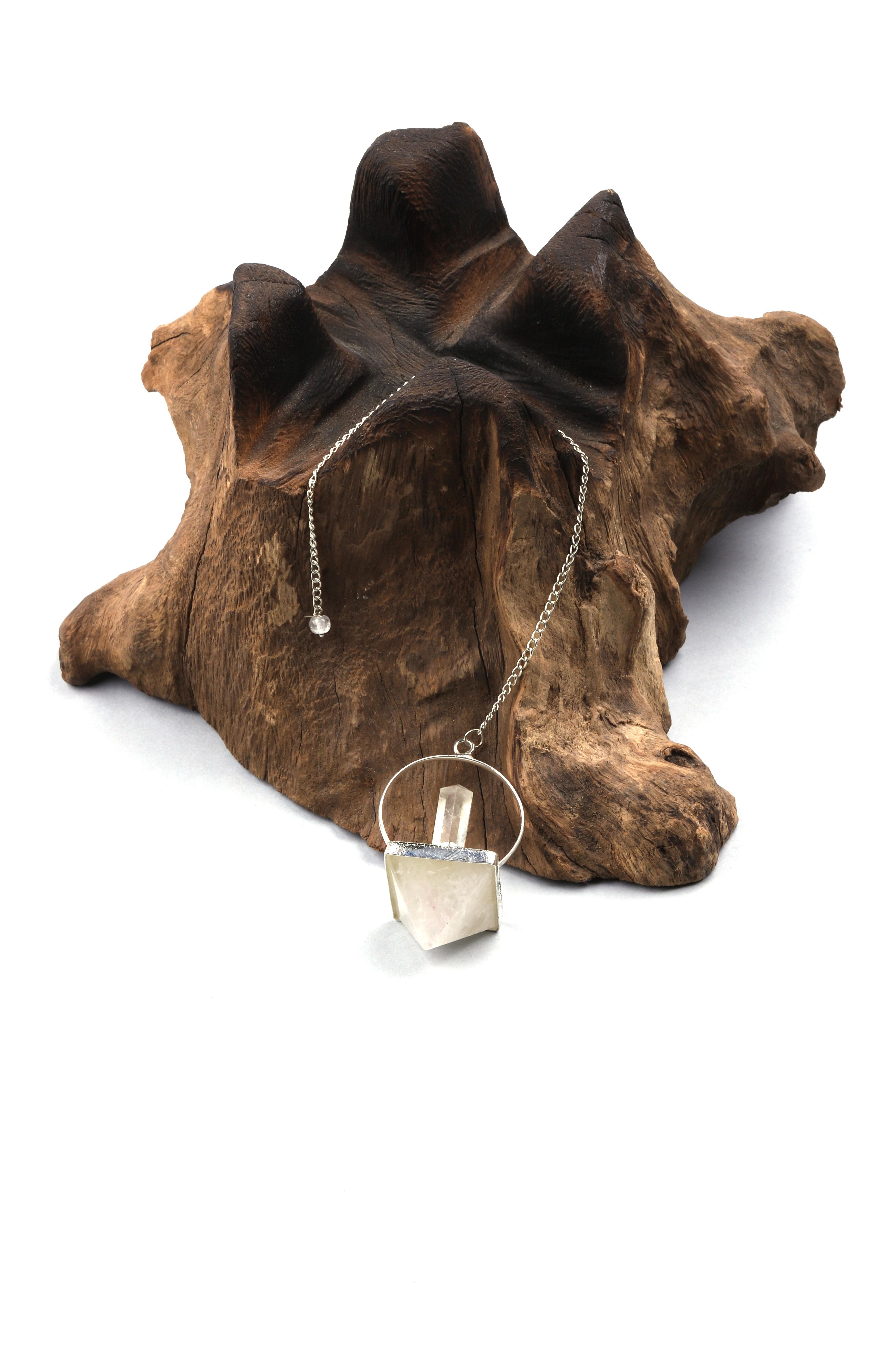 Kristal Kuvars Doğal Taş Pandül