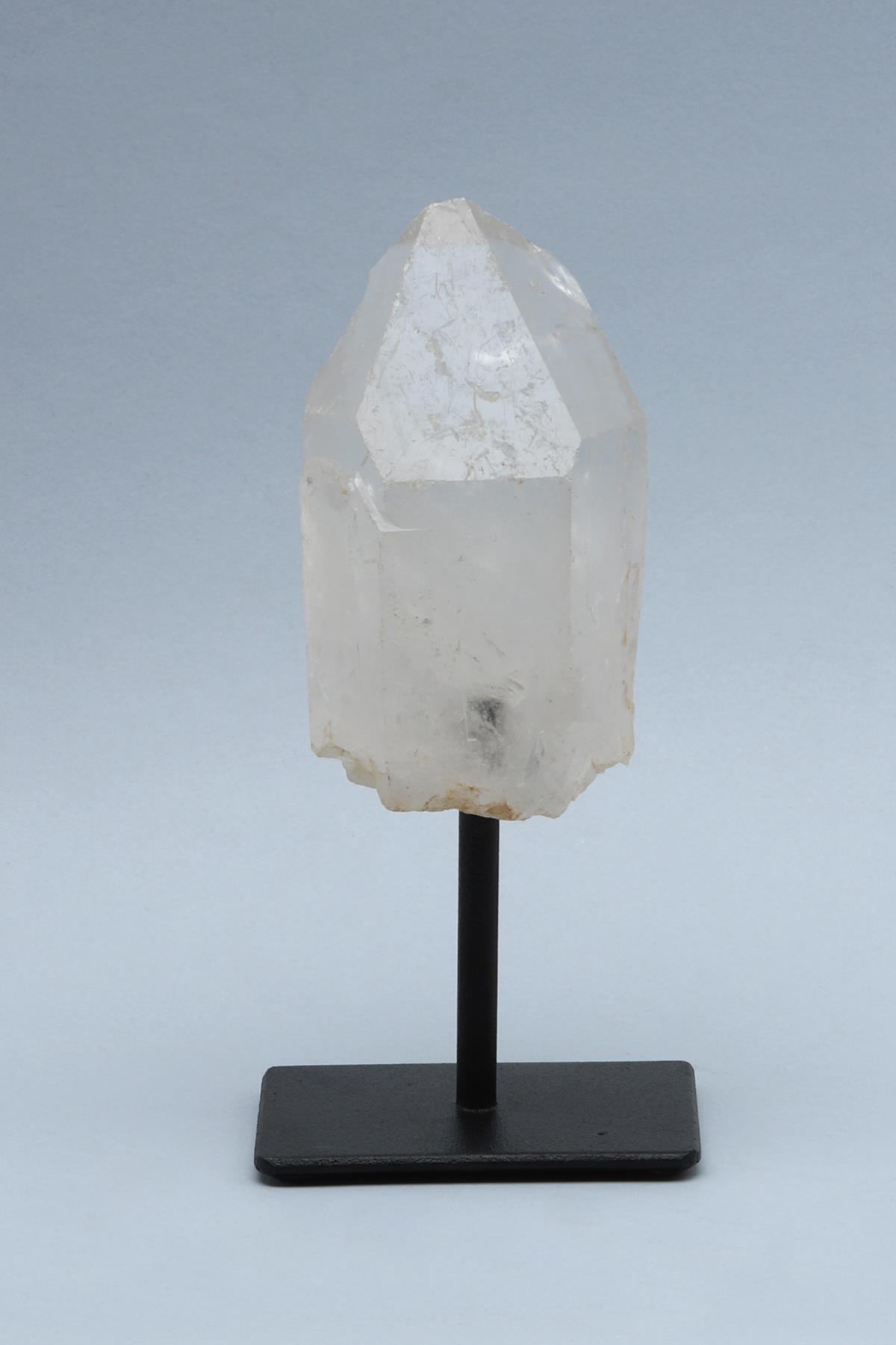 Kristal Kuvars Doğal Taş Standlı Ham Parça