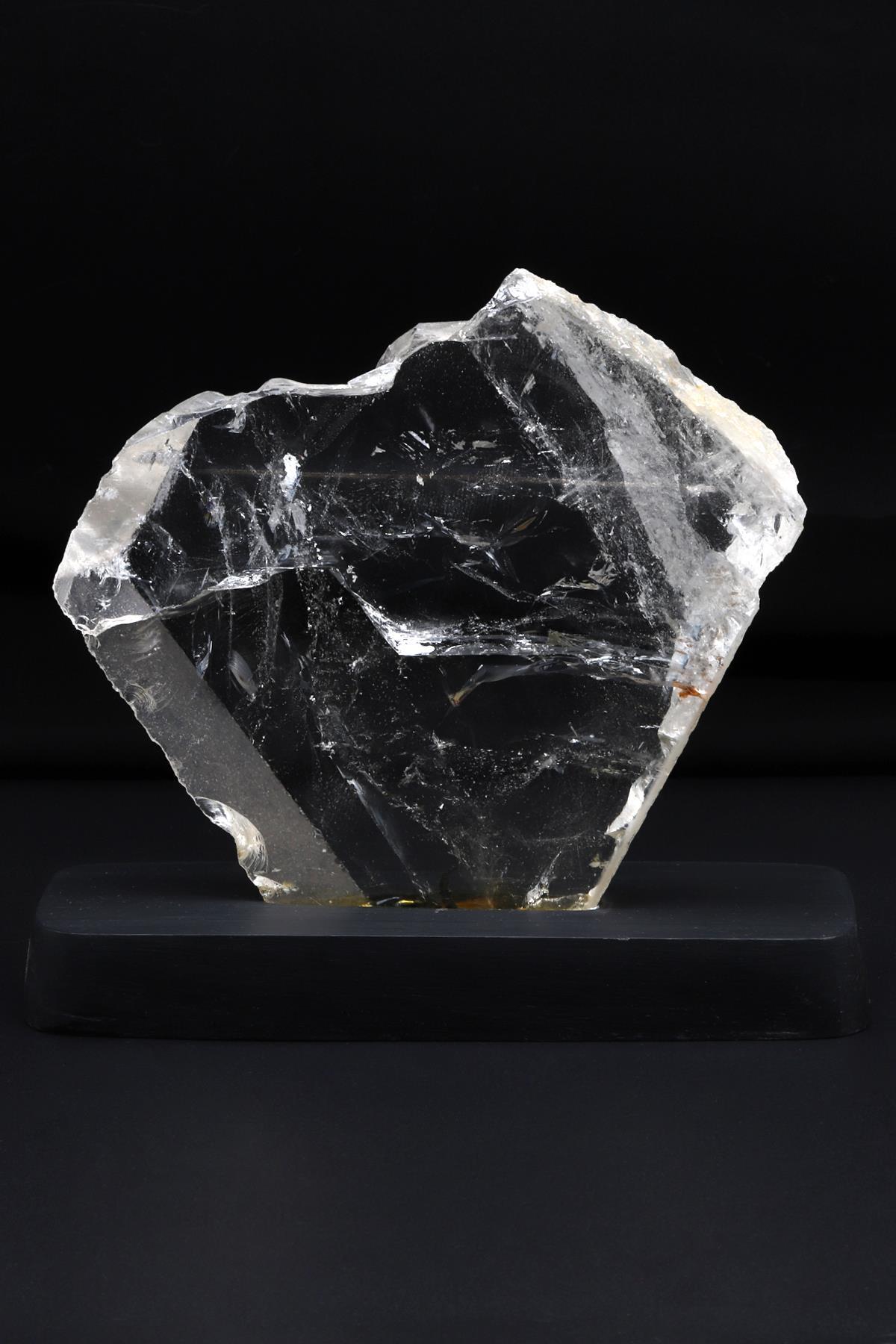 Kristal Kuvars Doğal Taş Standlı Ham Parça