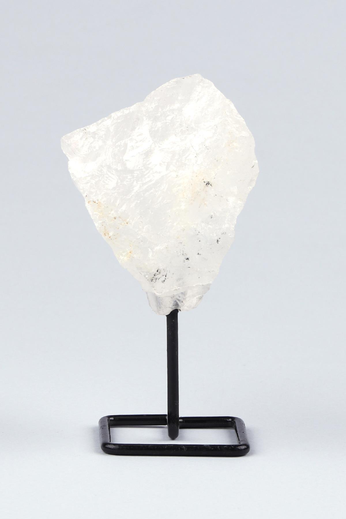 Kristal Kuvars Doğal Taş Standlı Parça