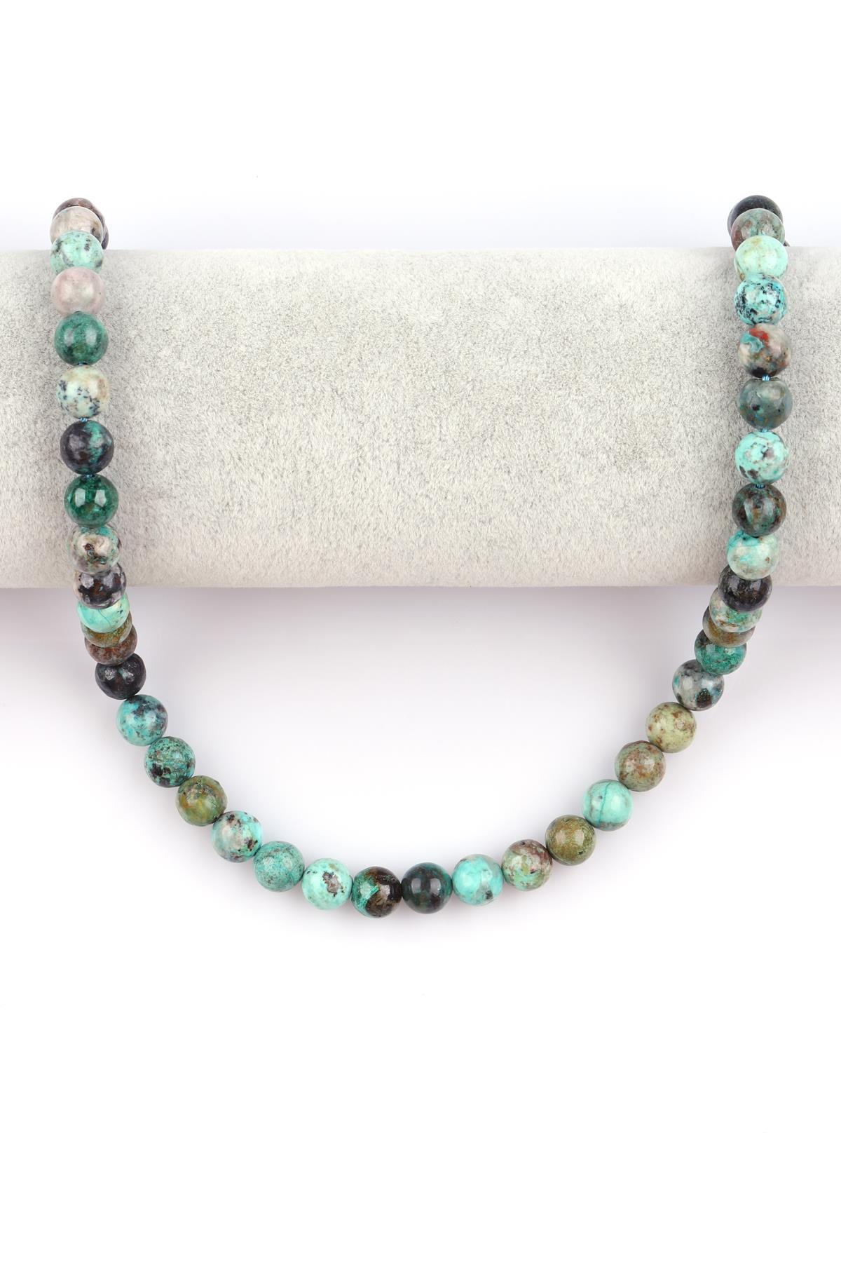 Krizokol ( A Kalite ) Doğal Taş Dizi 8 mm Küre Kesim