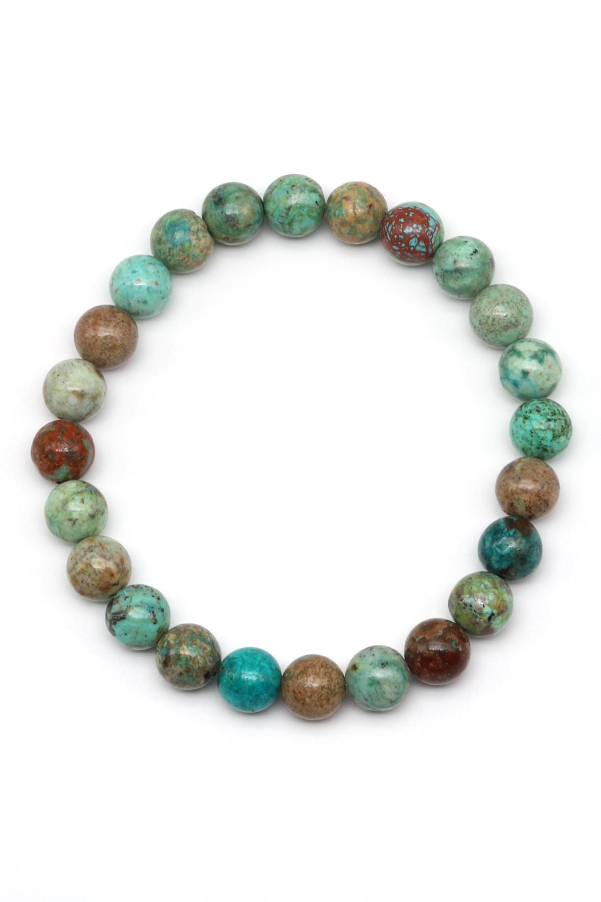 Krizokol Doğal Taş Bileklik 8 mm Küre Kesim