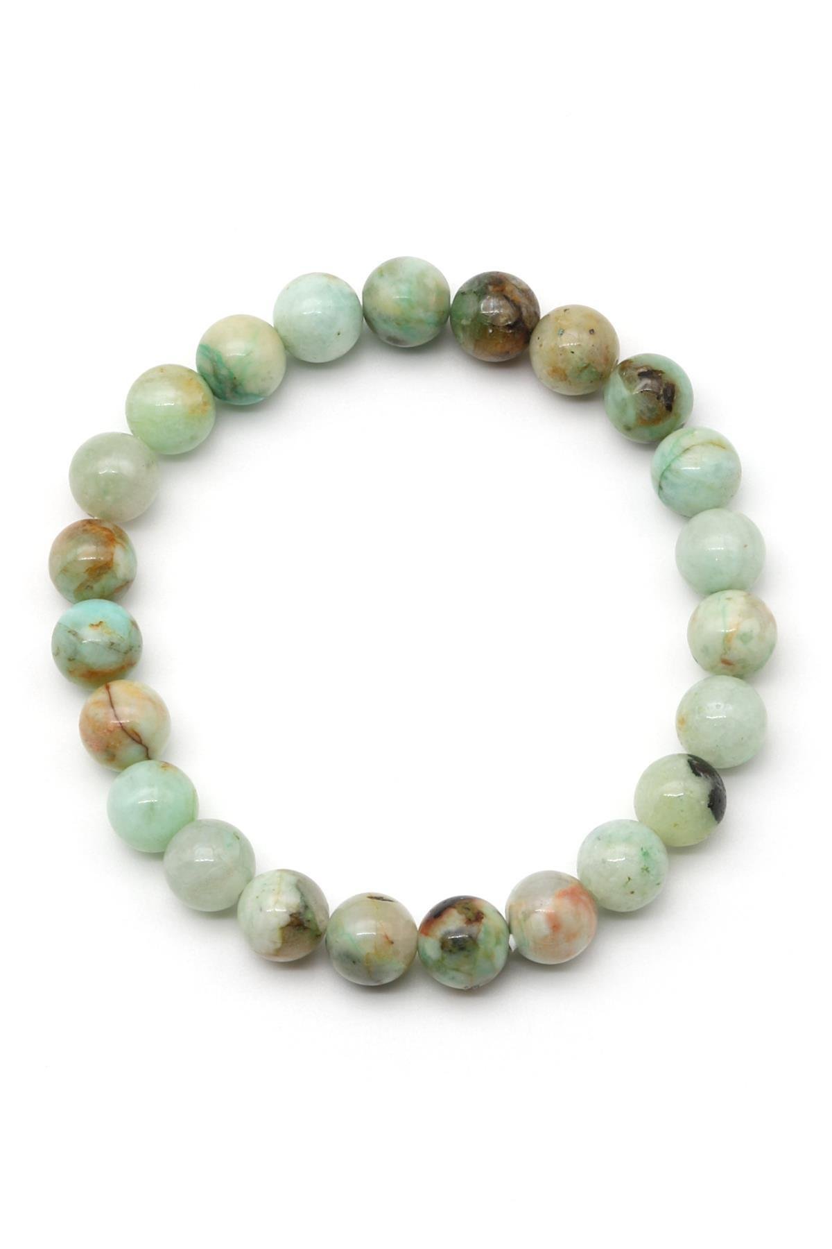 Krizokol Doğal Taş Bileklik 8 mm Küre Kesim