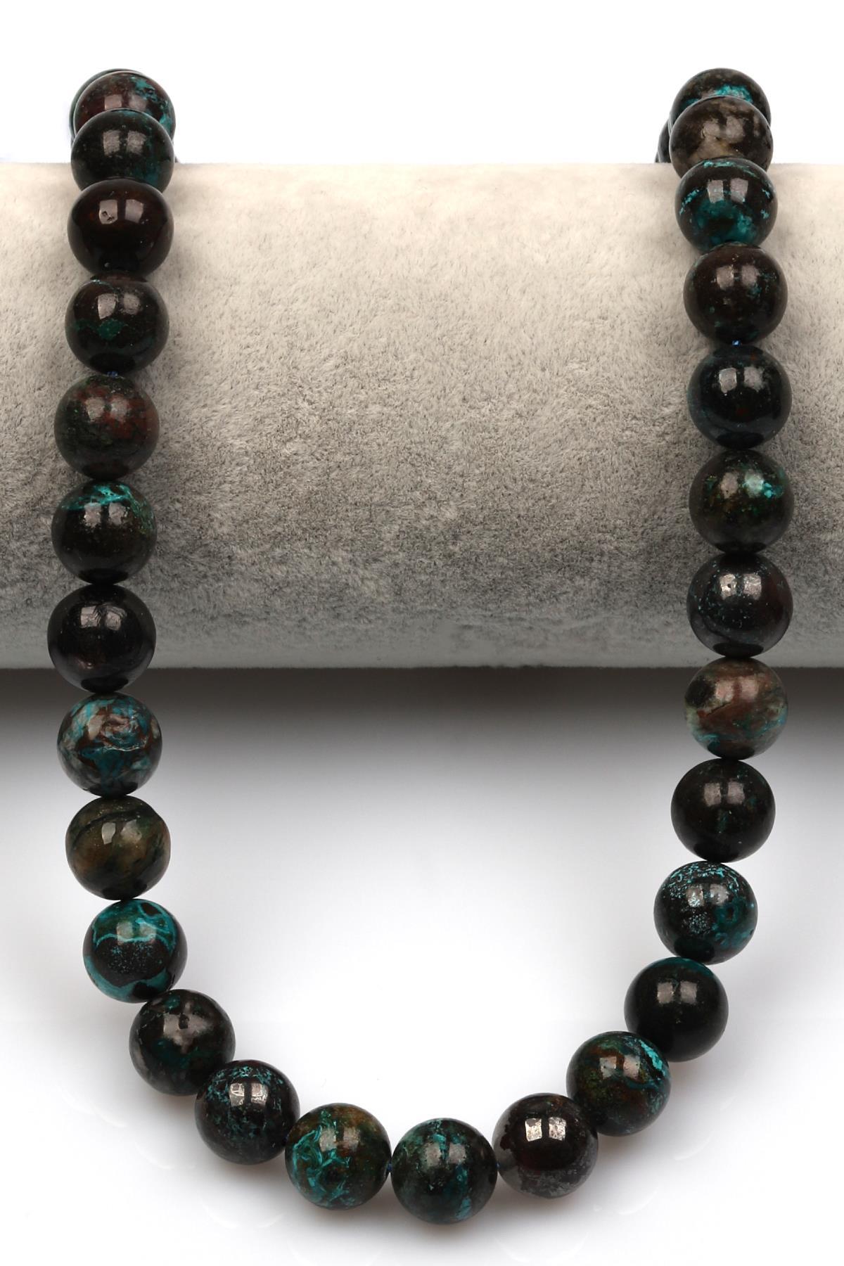 Krizokol Doğal Taş Dizi 10 mm Küre Kesim