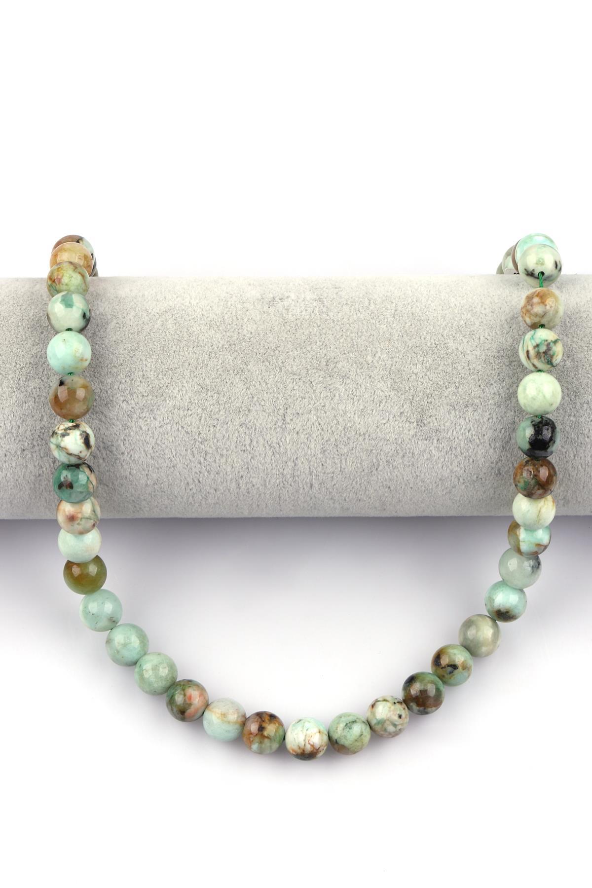 Krizokol Doğal Taş Dizi 10 mm Küre Kesim