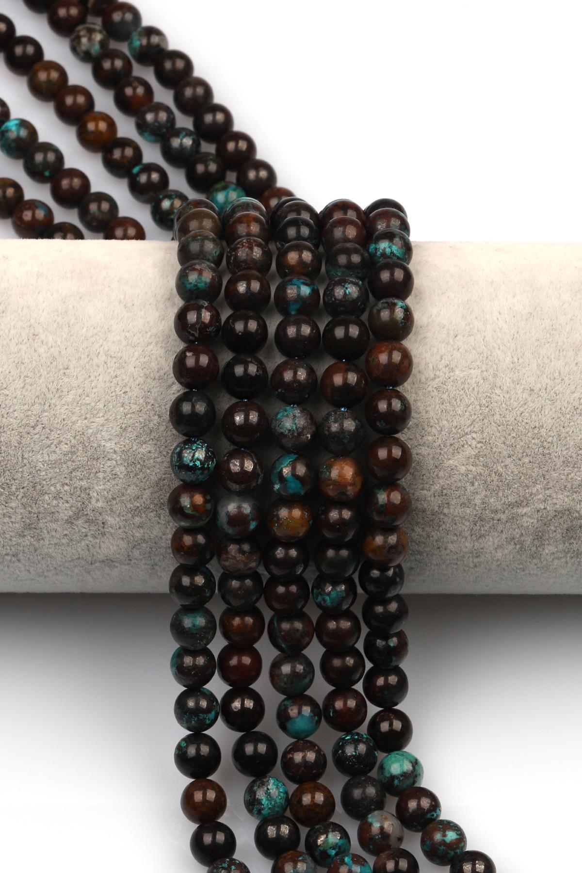 Krizokol Doğal Taş Dizi 6 mm Küre Kesim