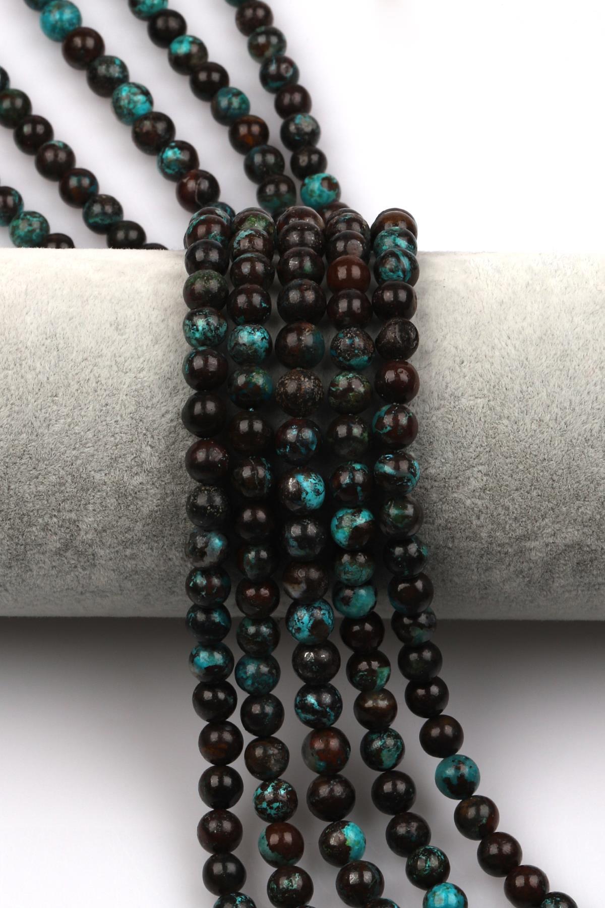 Krizokol Doğal Taş Dizi 6 mm Küre Kesim