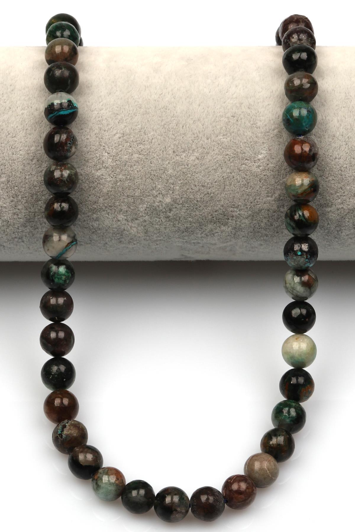 Krizokol Doğal Taş Dizi 8 mm Küre Kesim