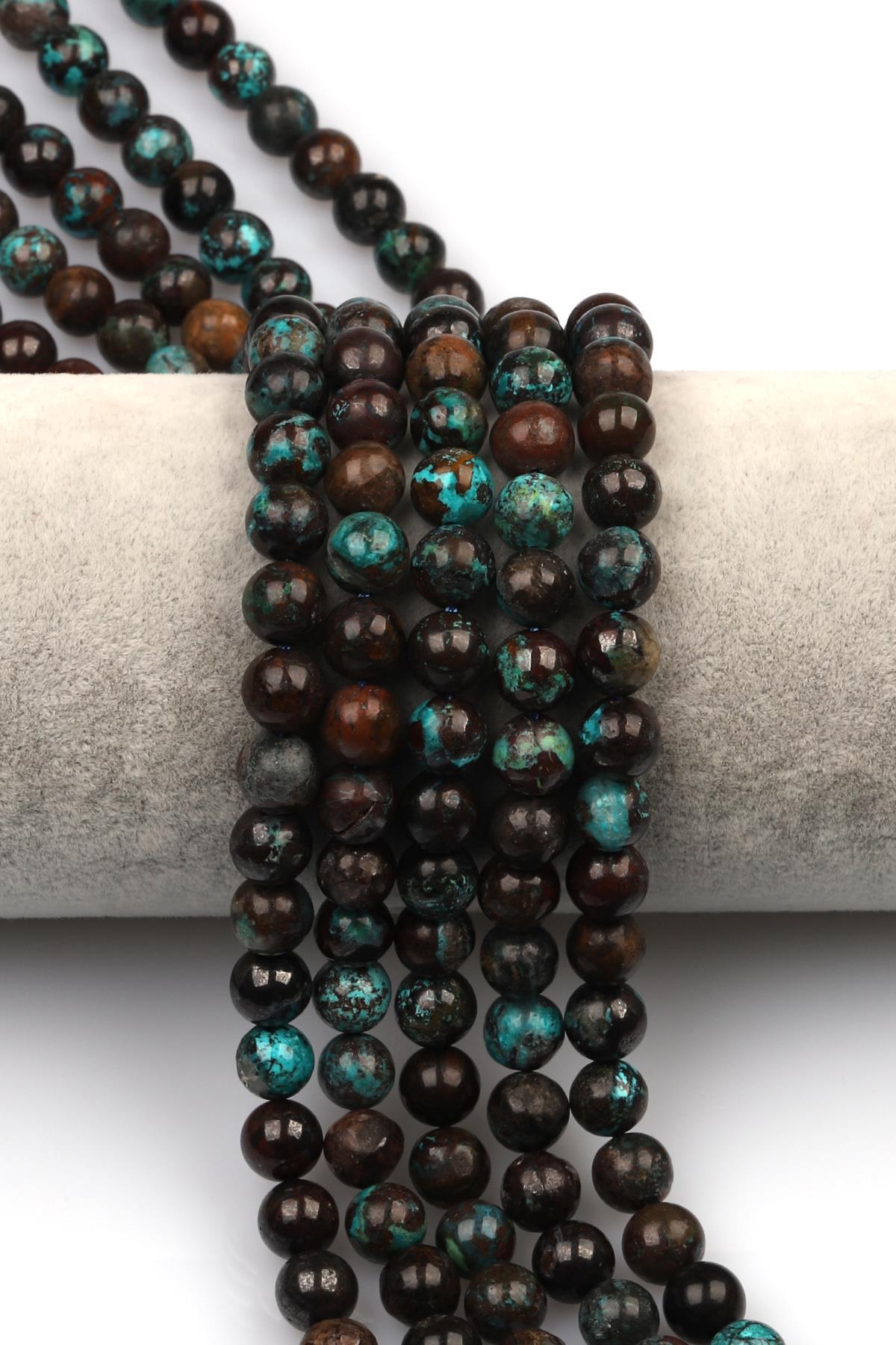 Krizokol Doğal Taş Dizi 8 mm Küre Kesim