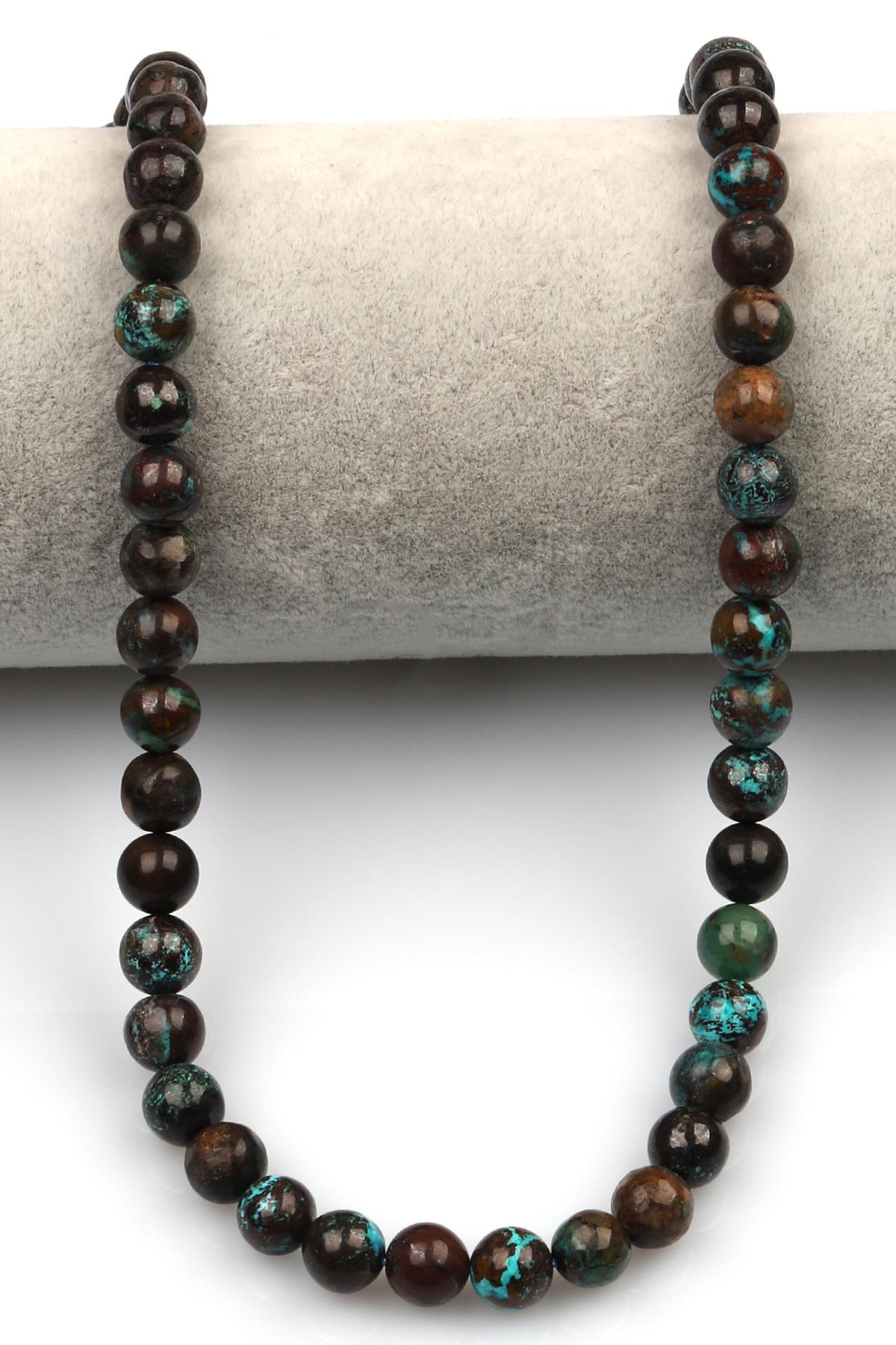 Krizokol Doğal Taş Dizi 8 mm Küre Kesim