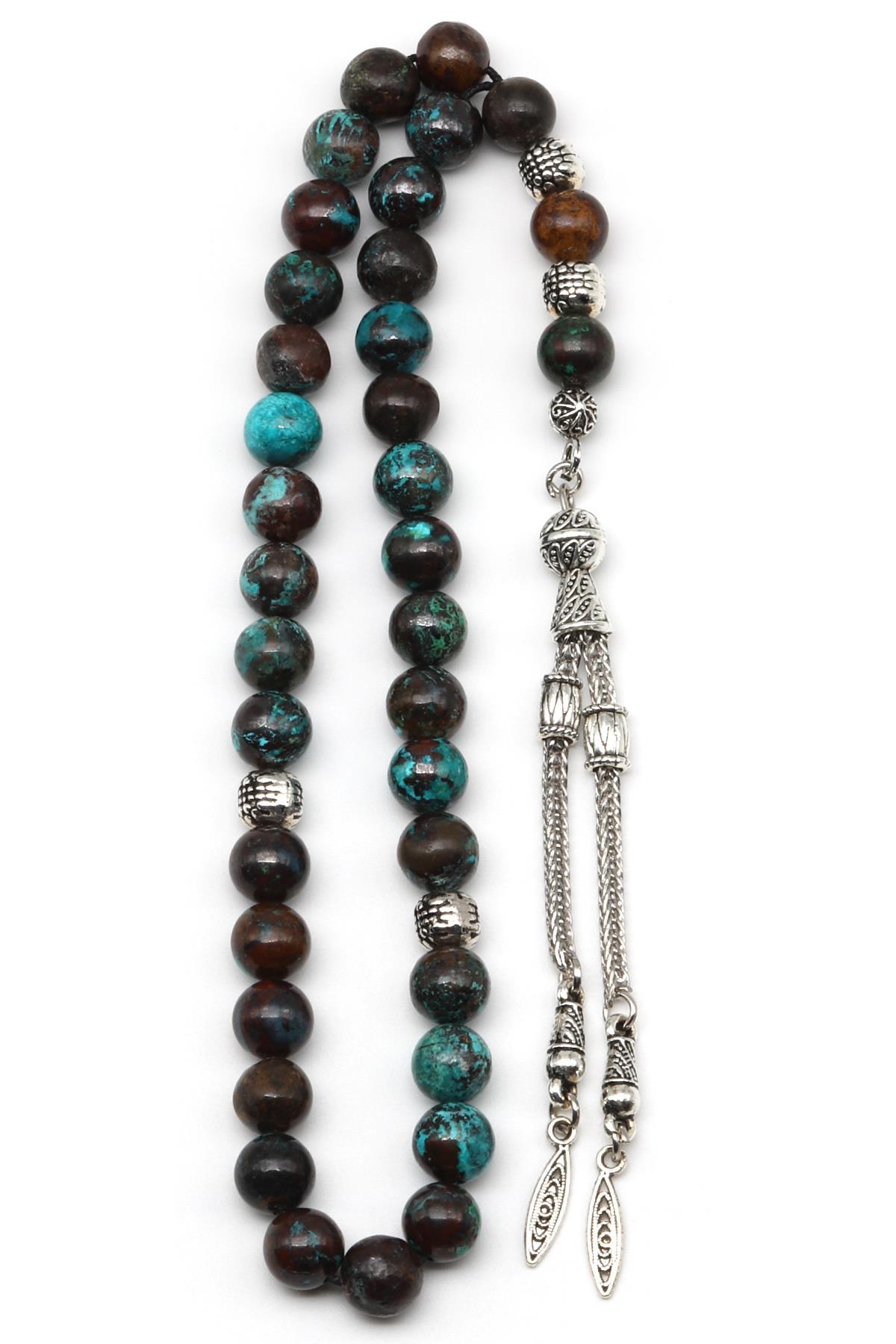 Krizokol Doğal Taş Tesbih 7 mm Küre Kesim