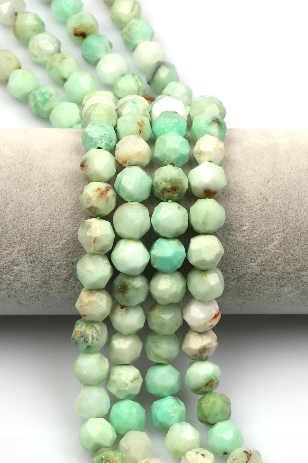 Krizopras Doğal Taş Dizi 10 mm Hexagonel Kesim