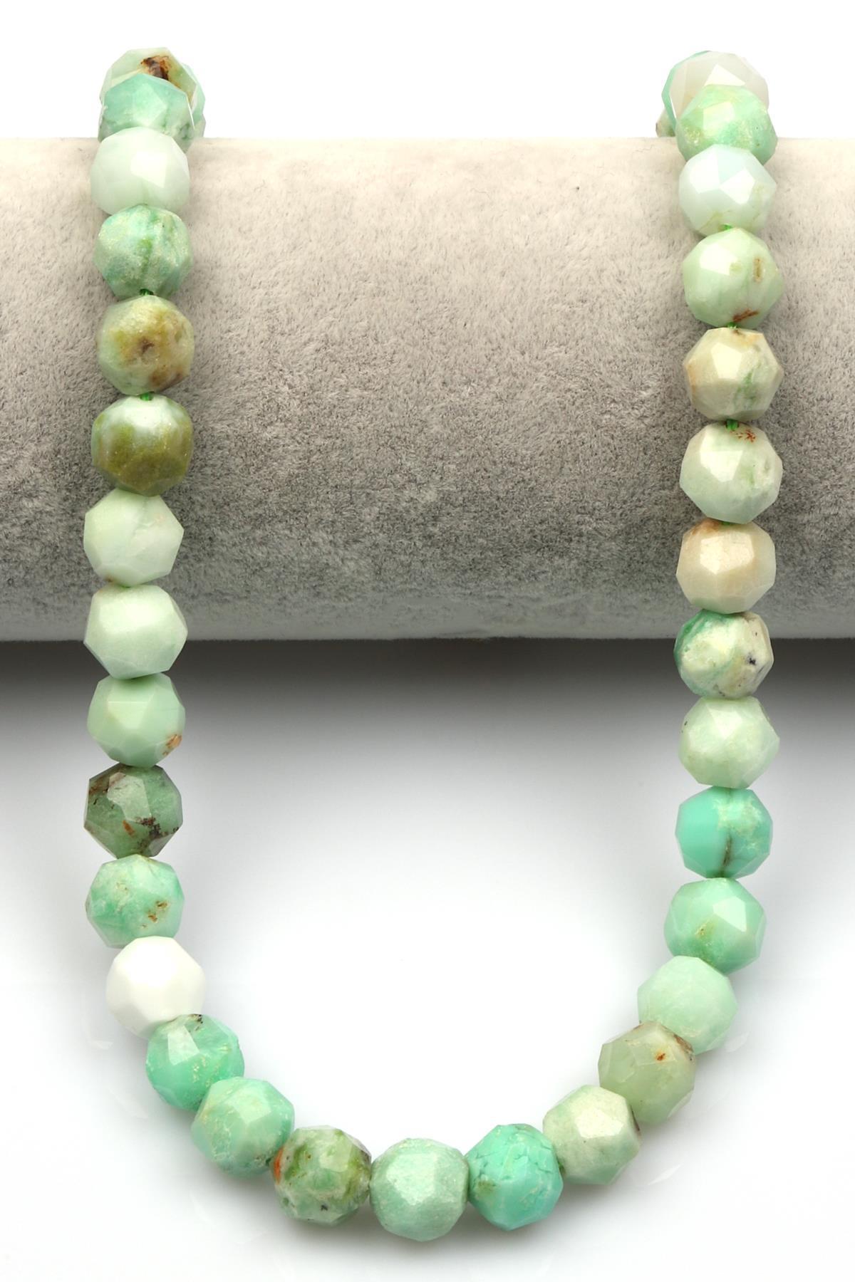 Krizopras Doğal Taş Dizi 10 mm Hexagonel Kesim