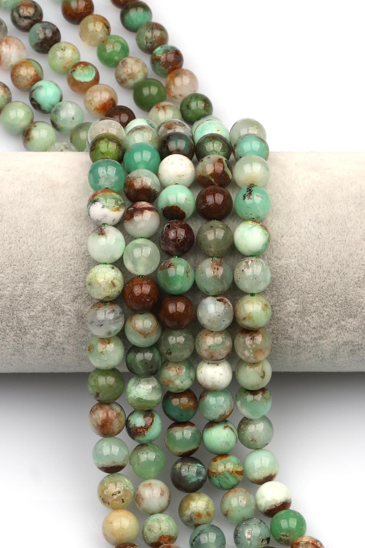 Krizopras Doğaltaş ( AB Kalite ) Dizi 8 mm Küre Kesim