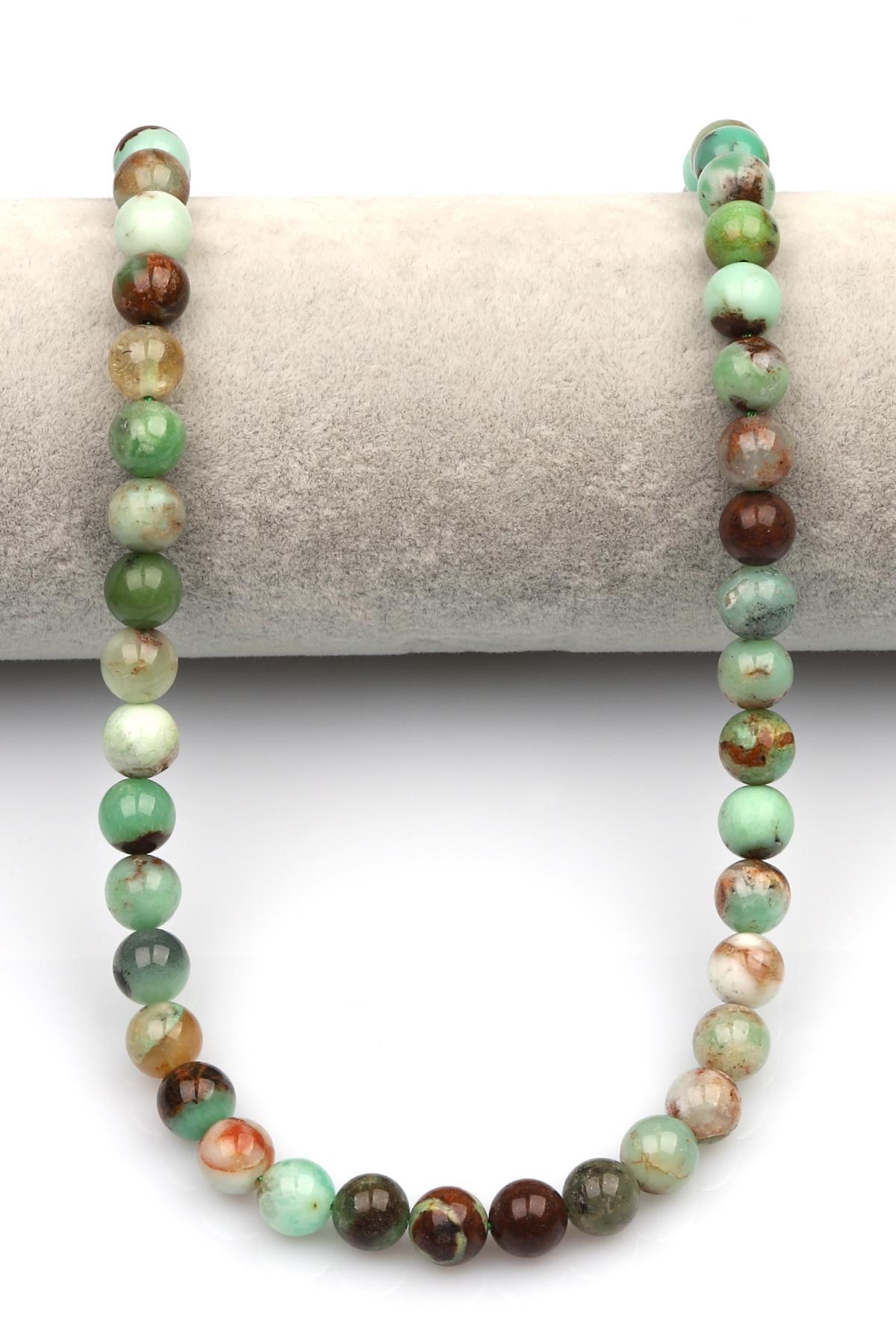 Krizopras Doğaltaş ( AB Kalite ) Dizi 8 mm Küre Kesim