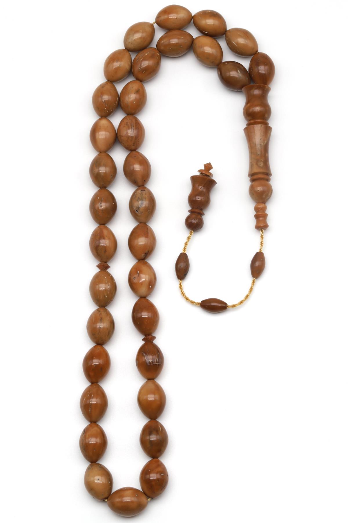 Kuka Ağacı Tesbih 10 x 13 mm Arpa Kesim 