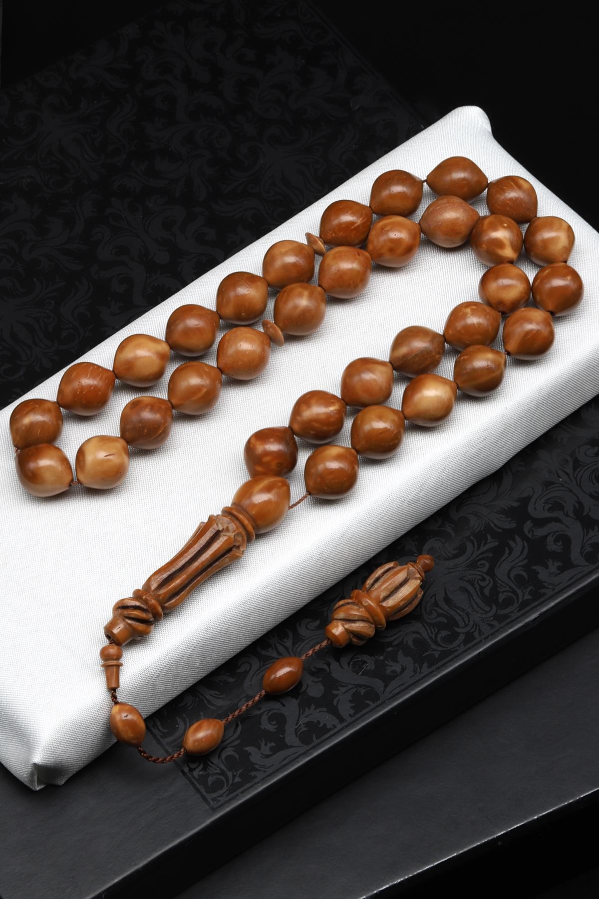 Kuka Ağacı Tesbih 12 x 14 mm Arpa Kesim 