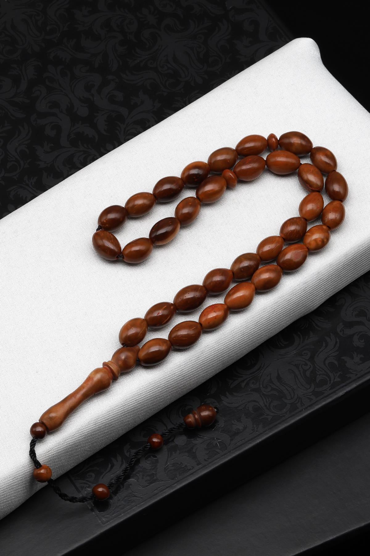 Kuka Ağacı Tesbih 7 x 10 mm Arpa Kesim