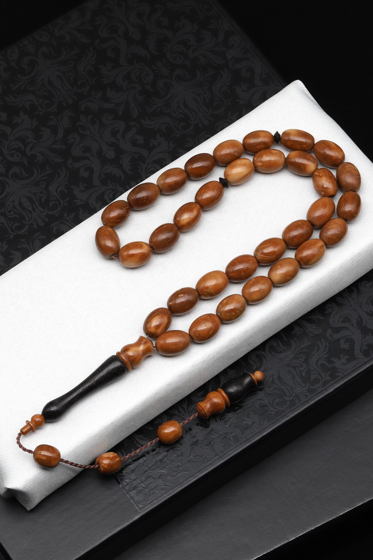 Kuka Ağacı Tesbih 9 x 12 mm Beyzi Kesim - T-1544