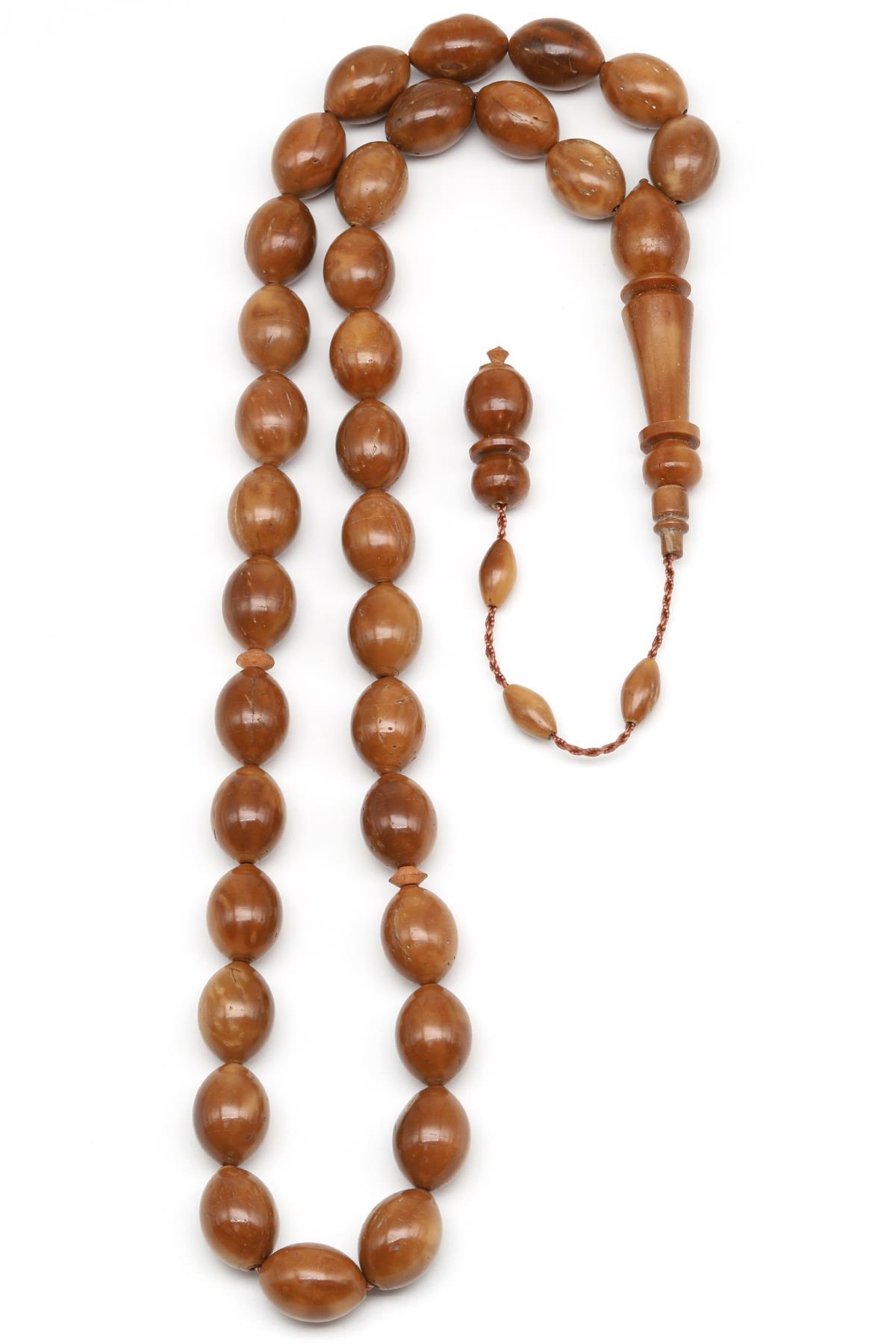 Kuka Ağacı Tesbih 9 x 13 mm Arpa Kesim