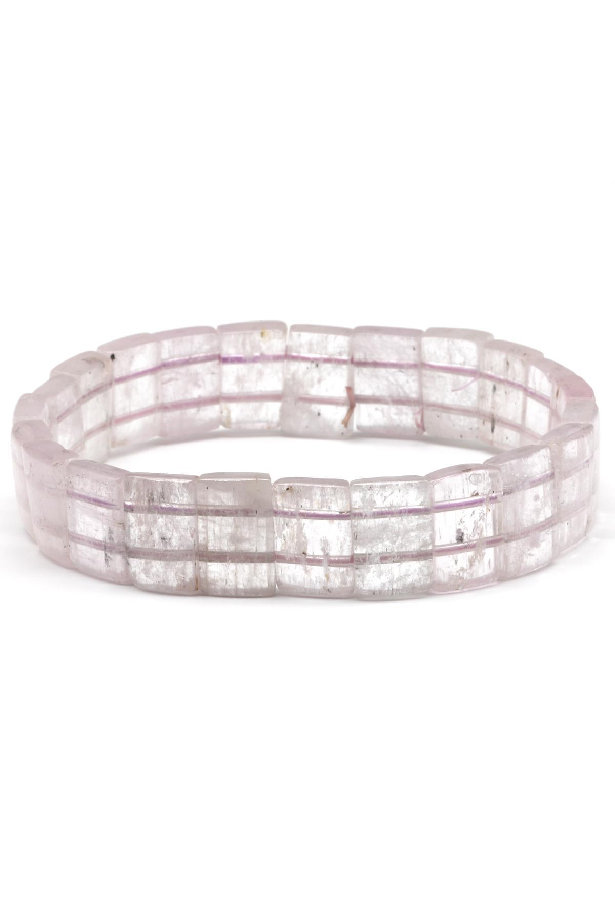 Kunzit Doğal Taş Bileklik 8 x 13 mm Özel Kesim