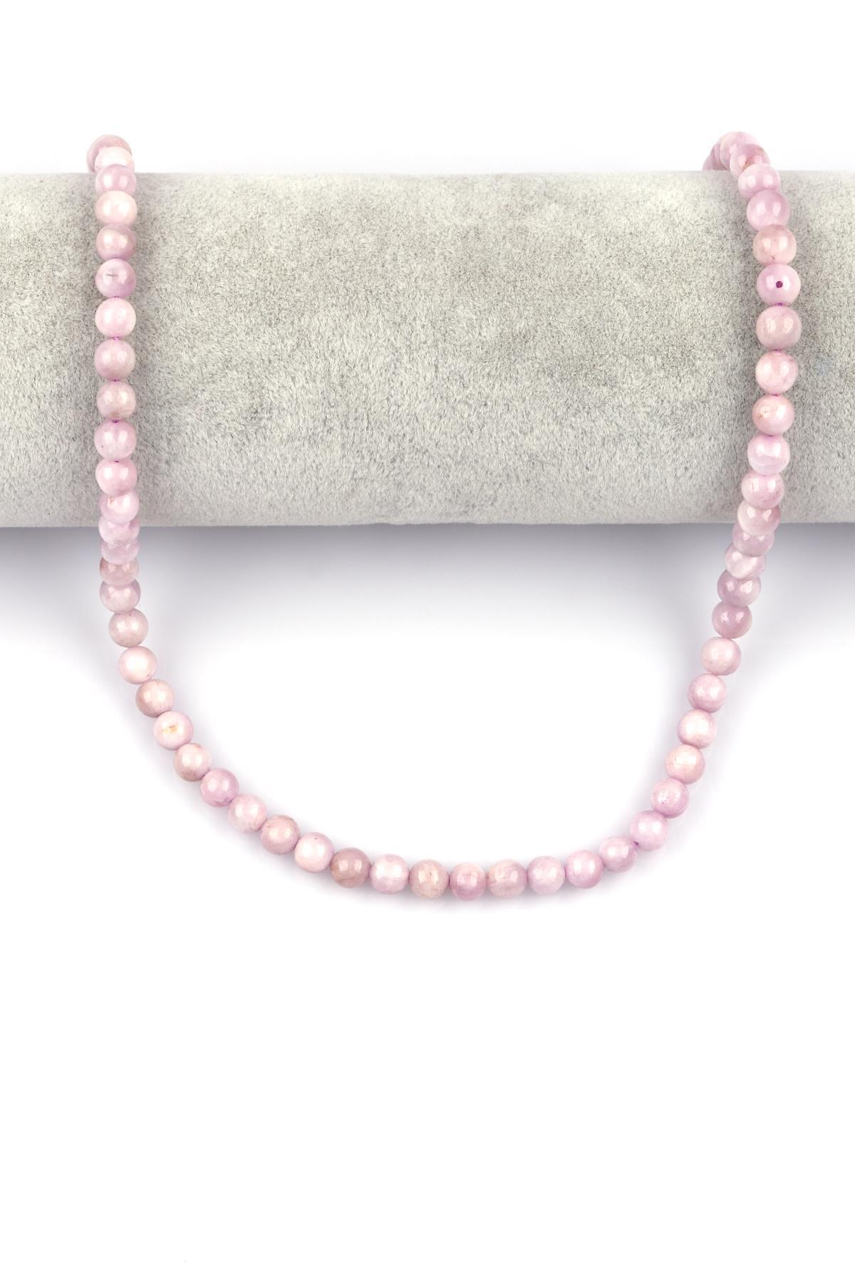 Kunzit Doğal Taş Dizi 6mm Küre Kesim