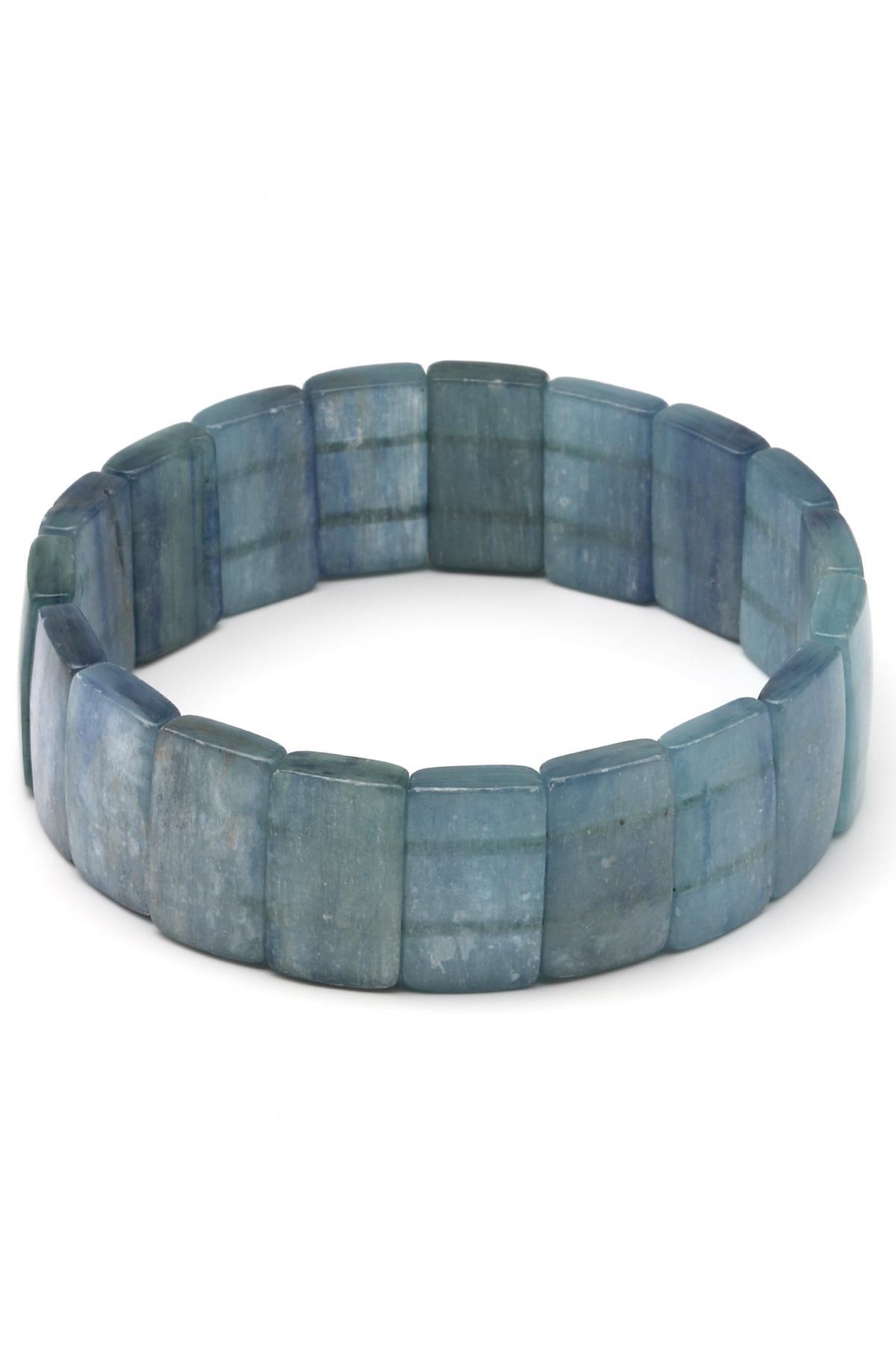 Kyanit Doğal Taş Bileklik 10 x 17 mm Özel Kesim