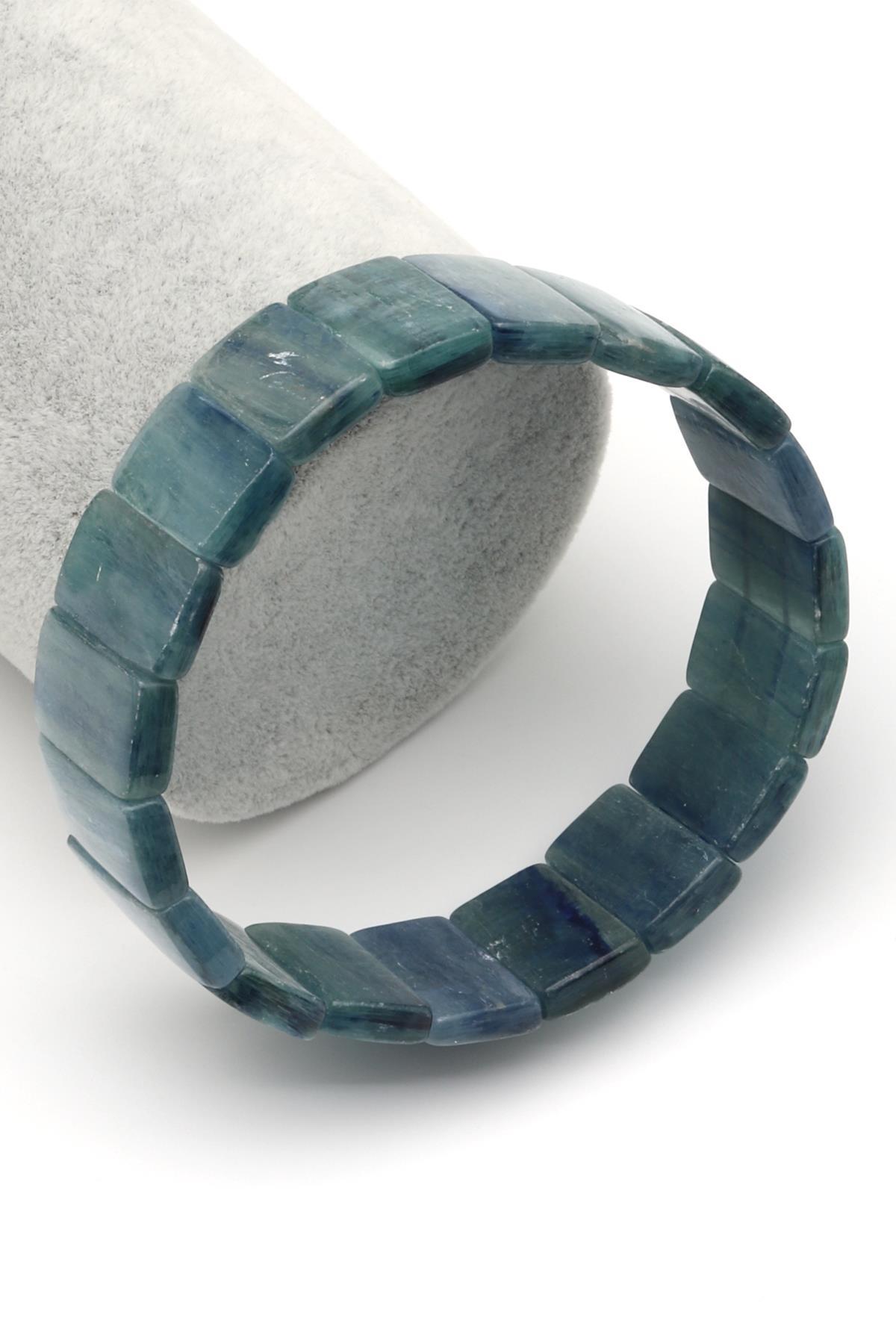 Kyanit Doğal Taş Bileklik 10 x 18 mm Özel Kesim