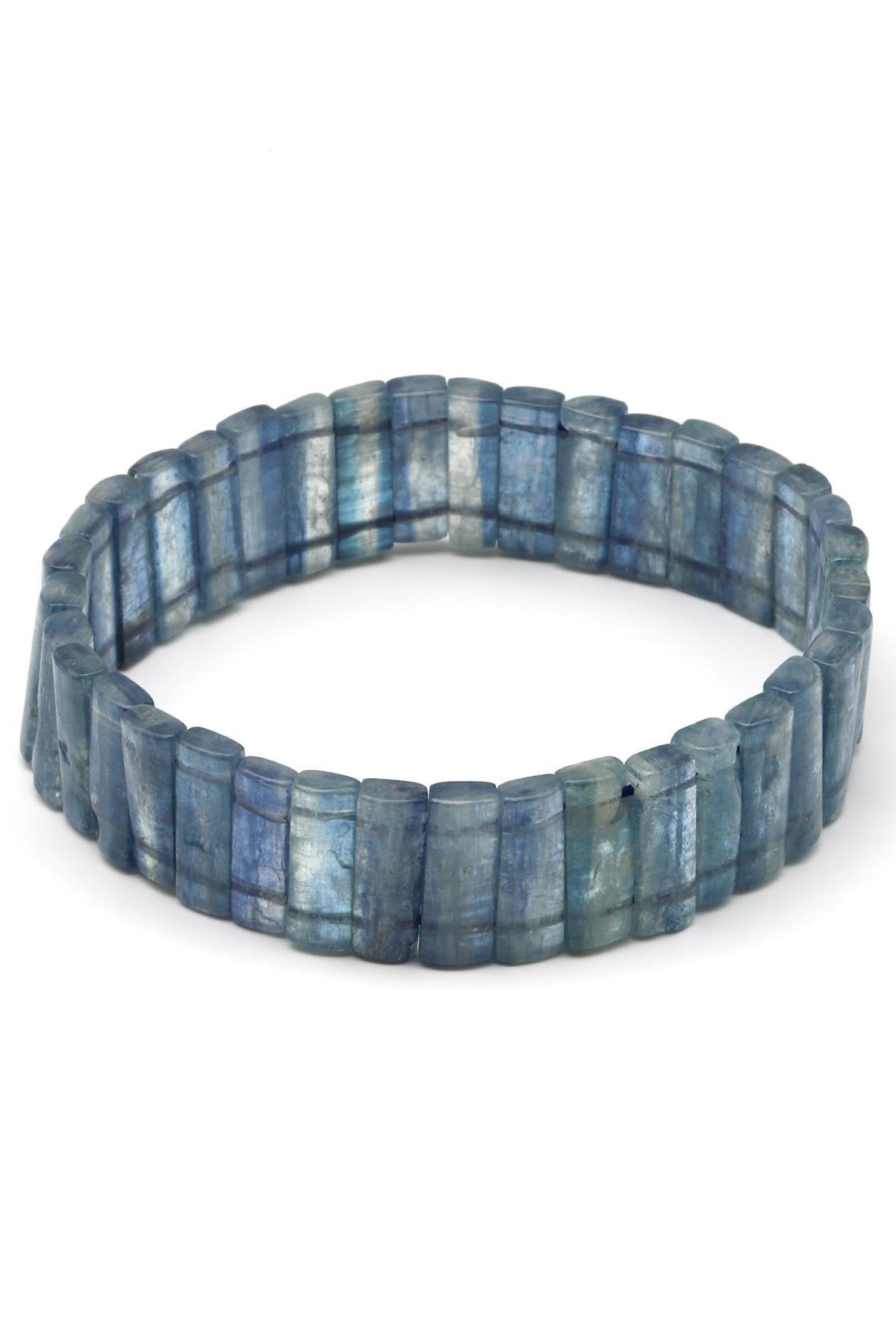 Kyanit Doğal Taş Bileklik 4 x 14 mm Özel Kesim