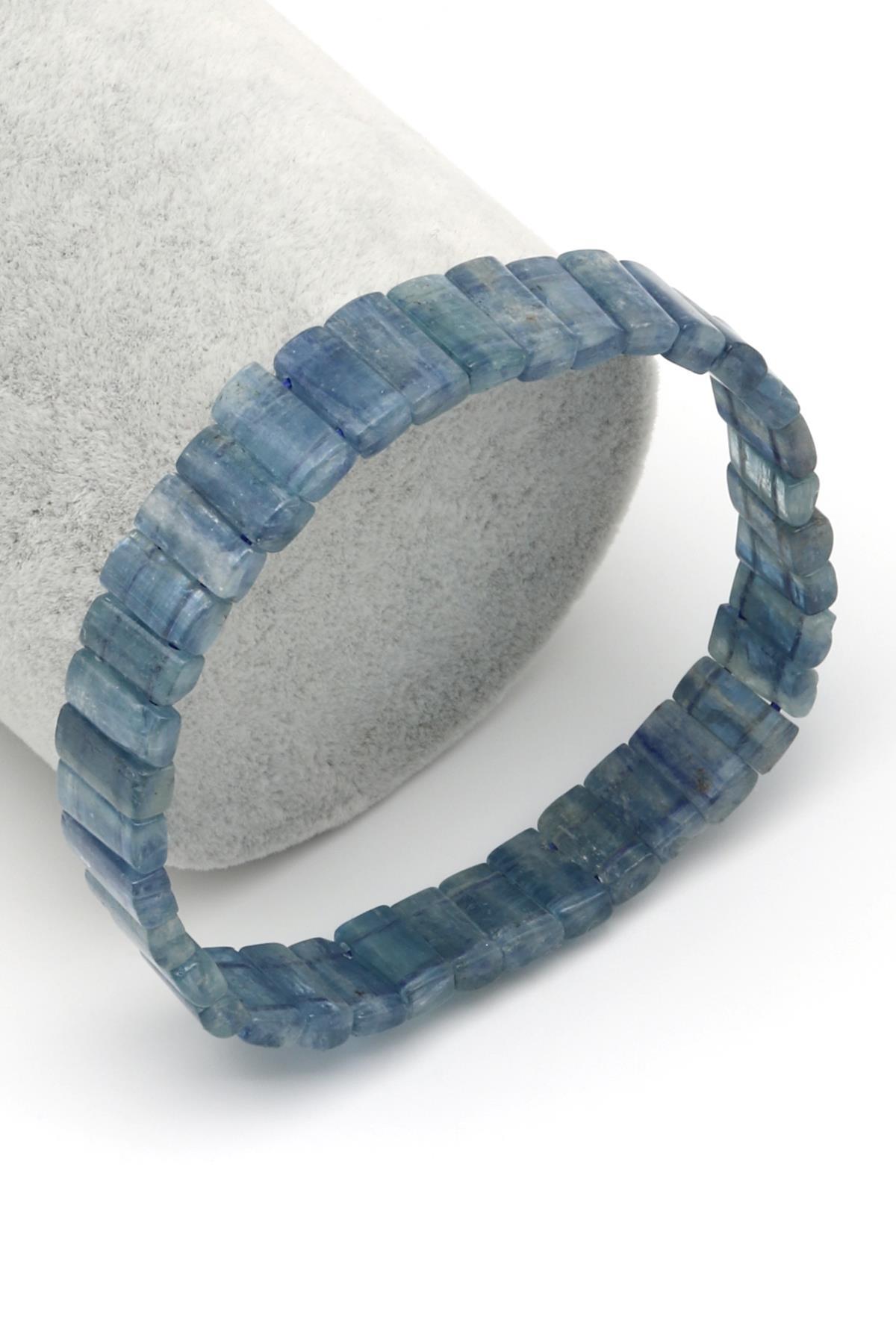 Kyanit Doğal Taş Bileklik 5 x 10 mm Özel Kesim