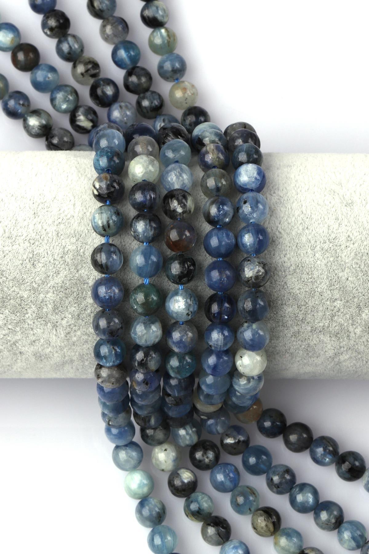 Kyanit Doğal Taş Dizi 7 mm Küre Kesim