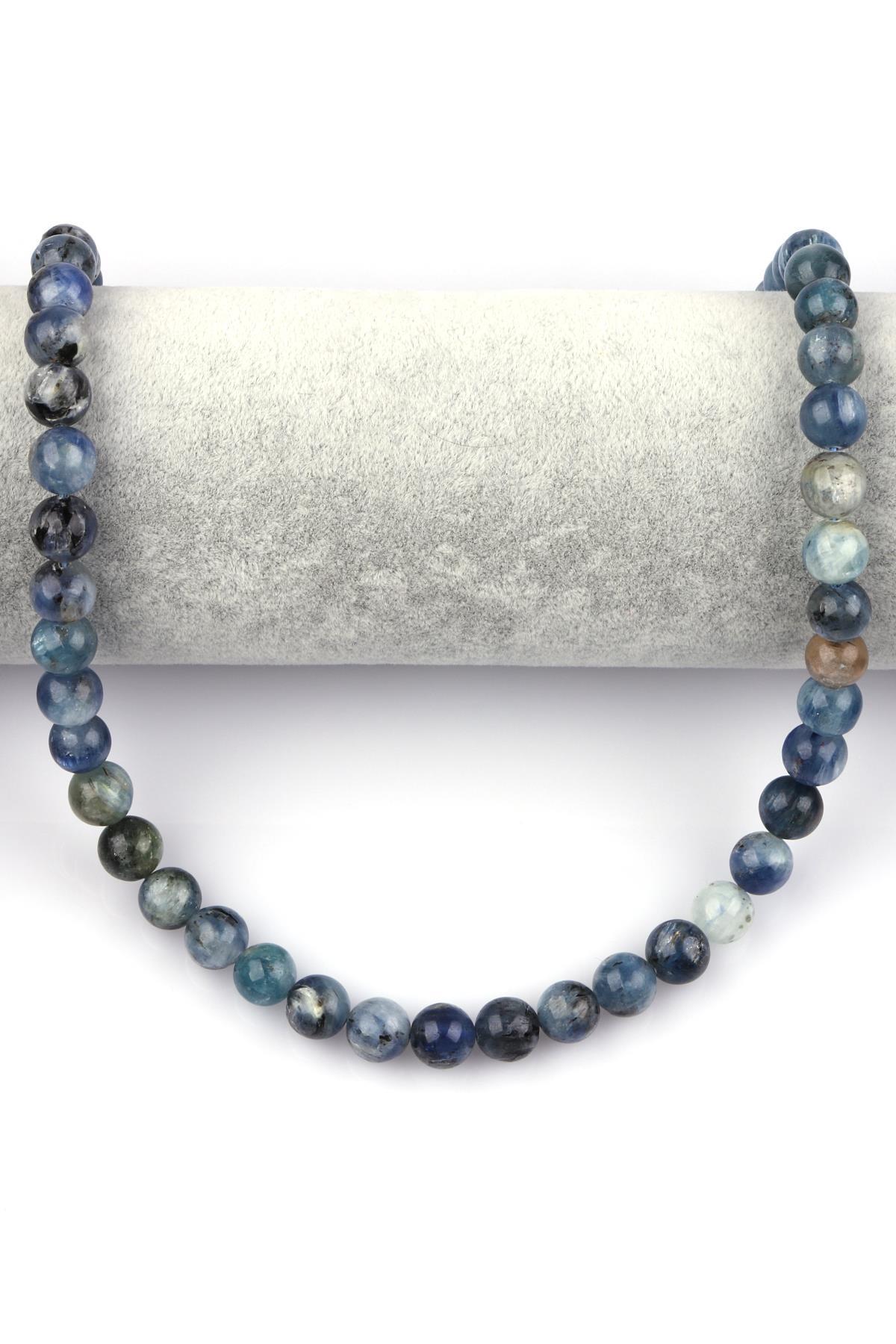 Kyanit Doğal Taş Dizi 9 mm Küre Kesim