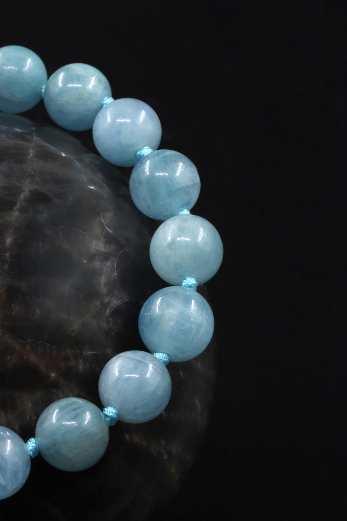 Kyanit Doğal Taş Makrome Örme Bileklik