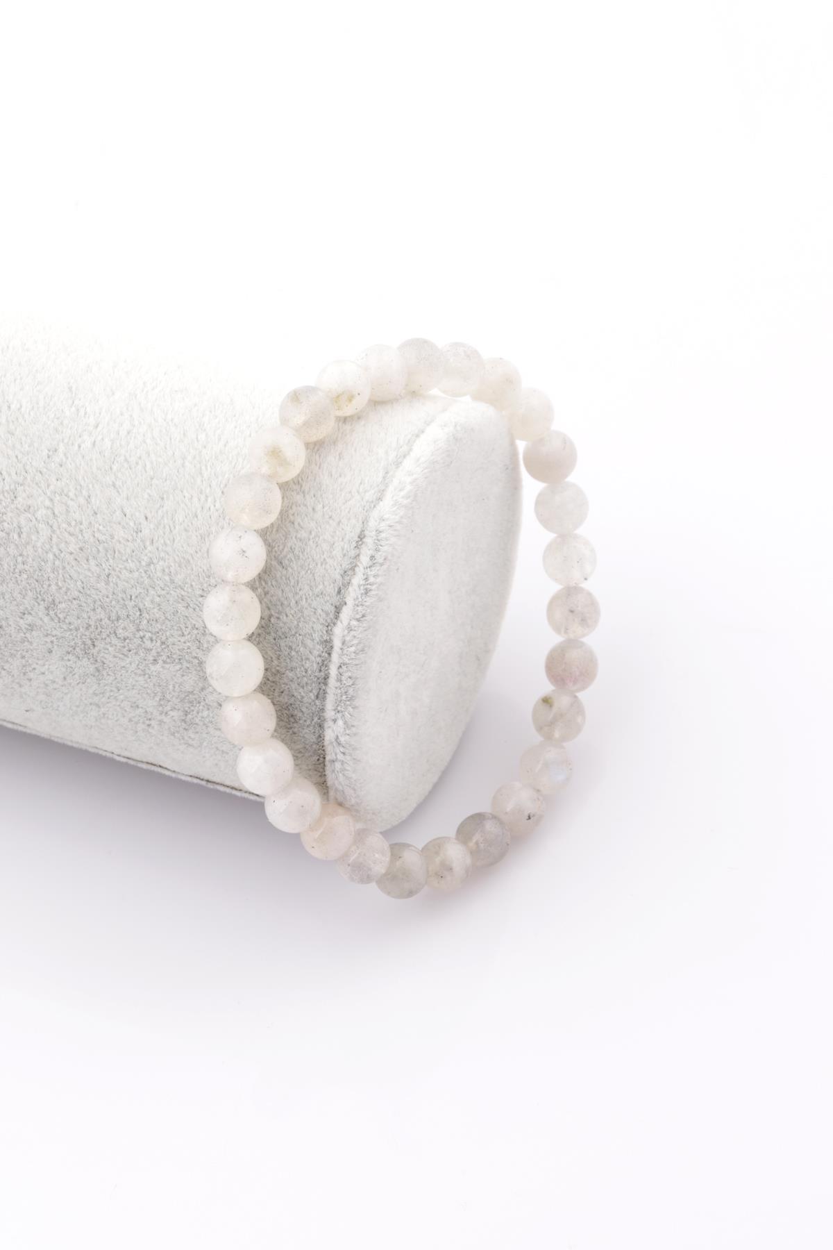 Labradorit ( AA Kalite ) Doğal Taş Bileklik 6 mm Küre Kesim