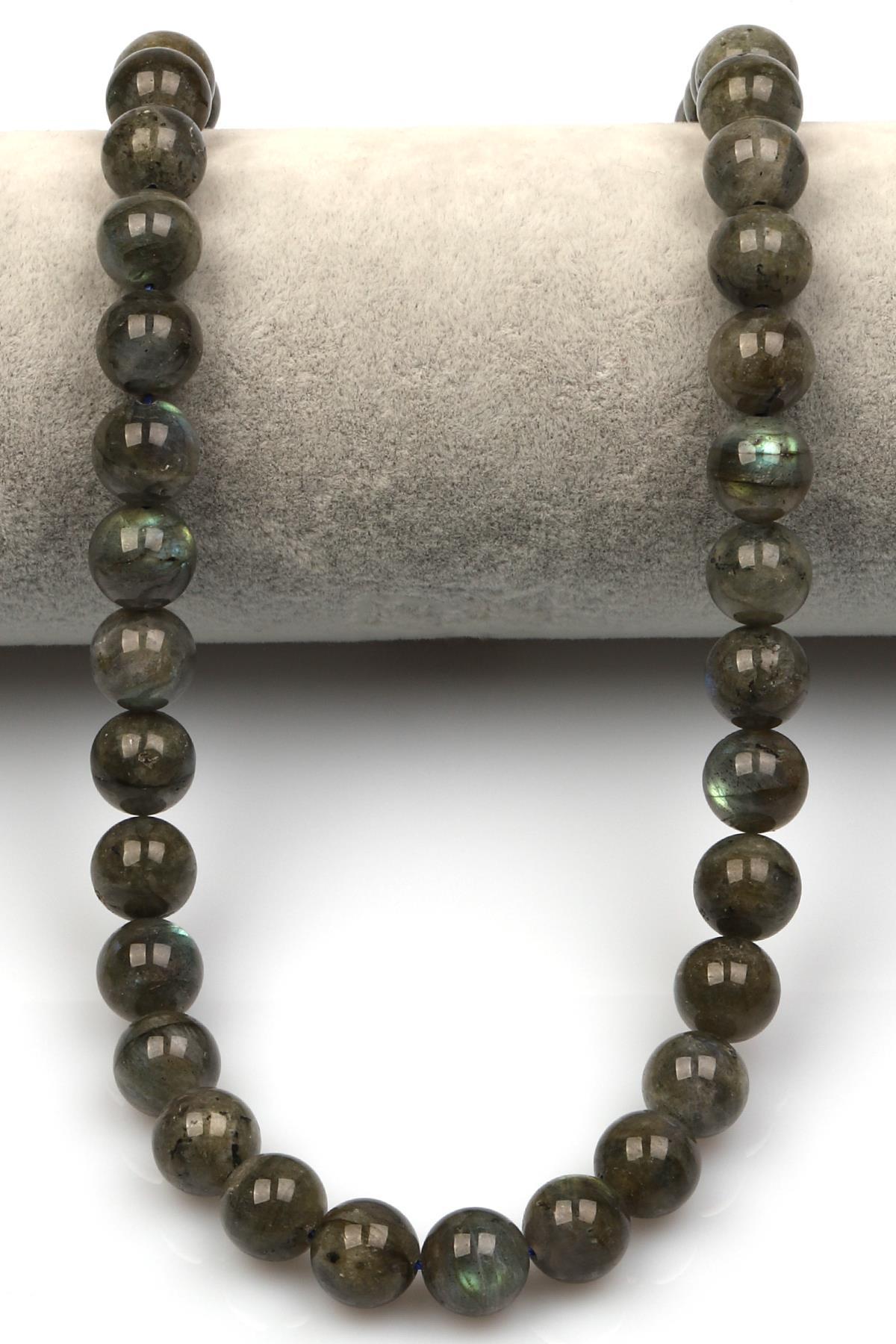 Labradorit Doğal Taş Dizi 10 mm Küre Kesim