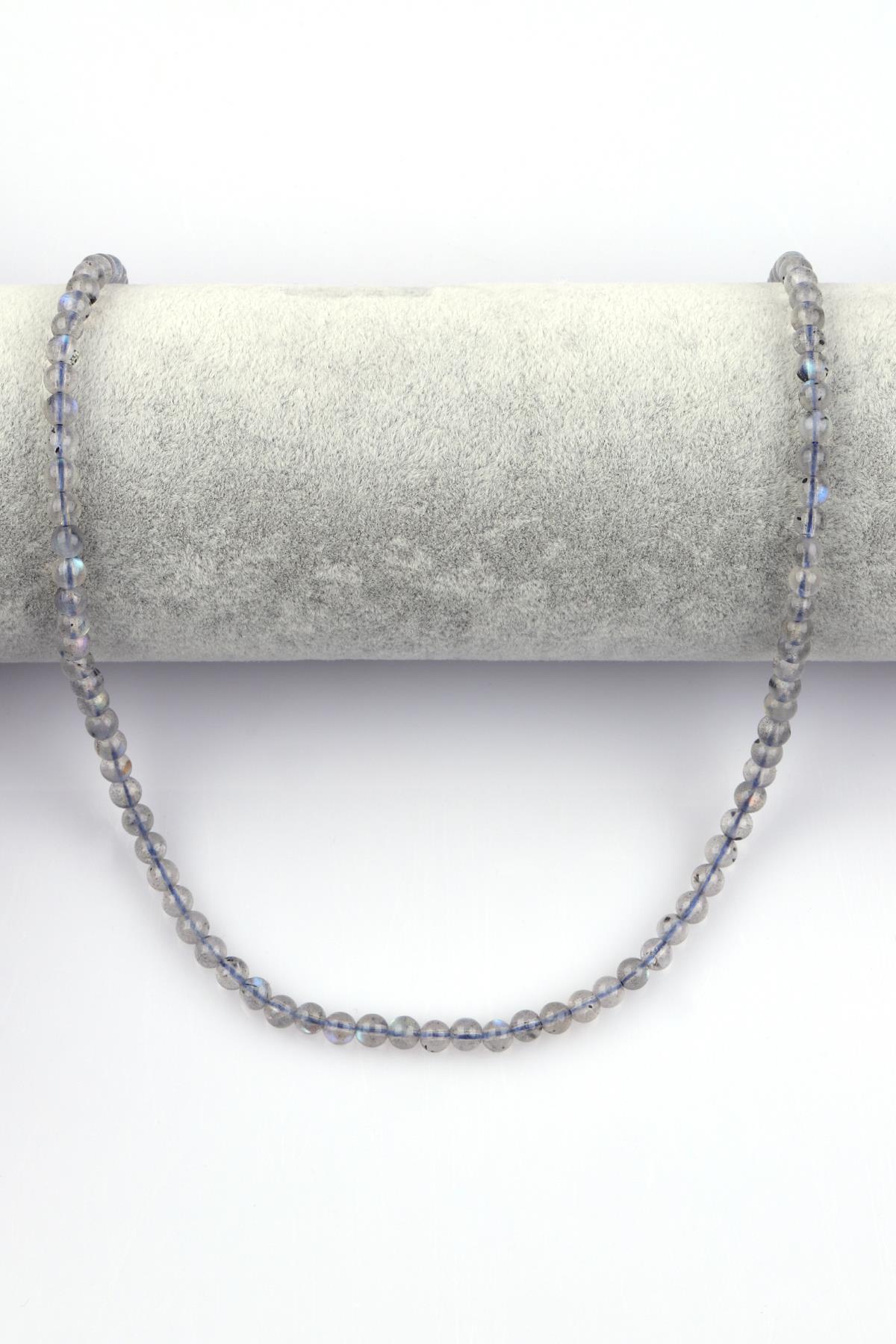 Labradorit Doğal Taş Dizi 4 mm Küre Kesim