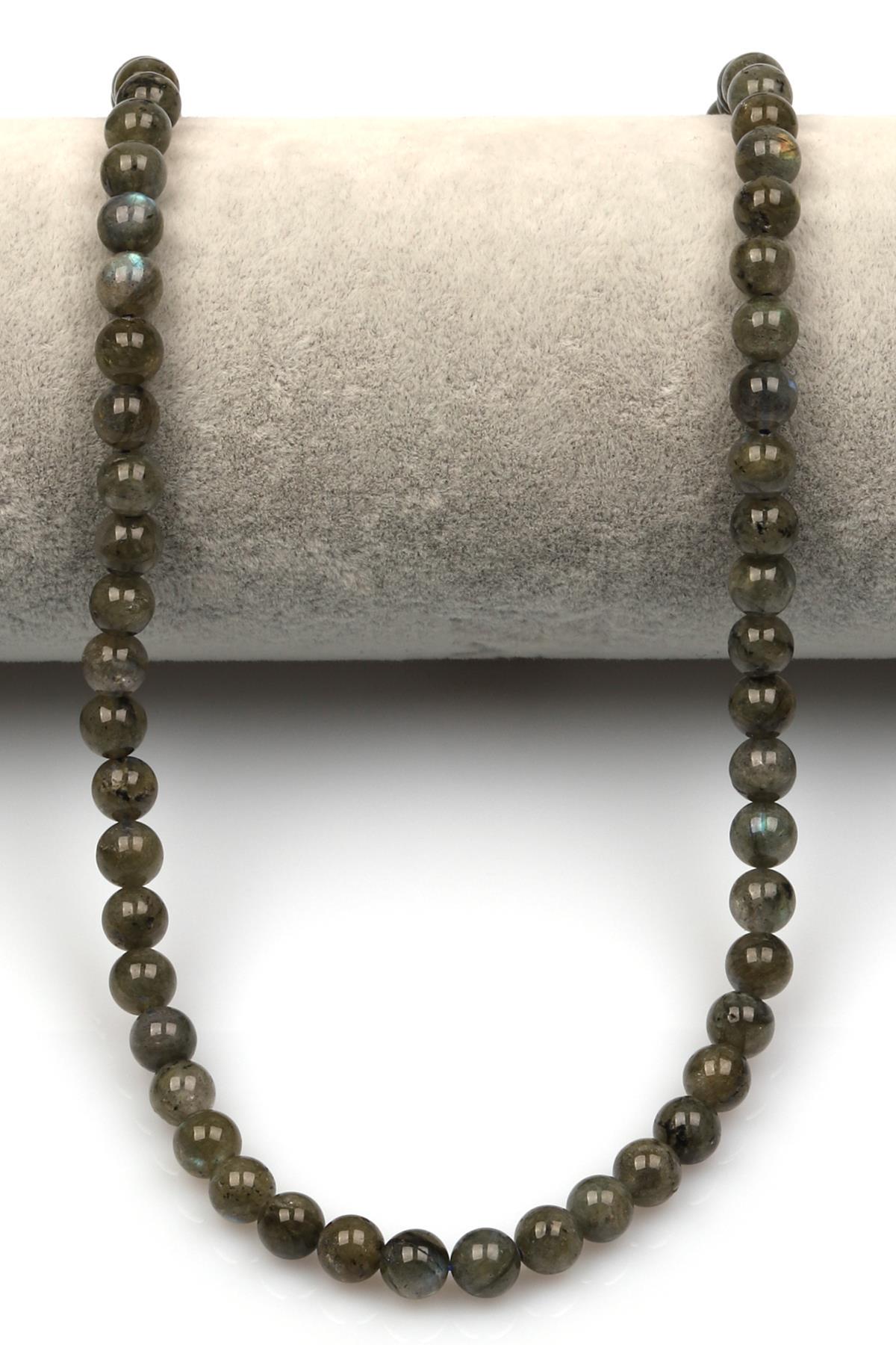 Labradorit Doğal Taş Dizi 6 mm Küre Kesim