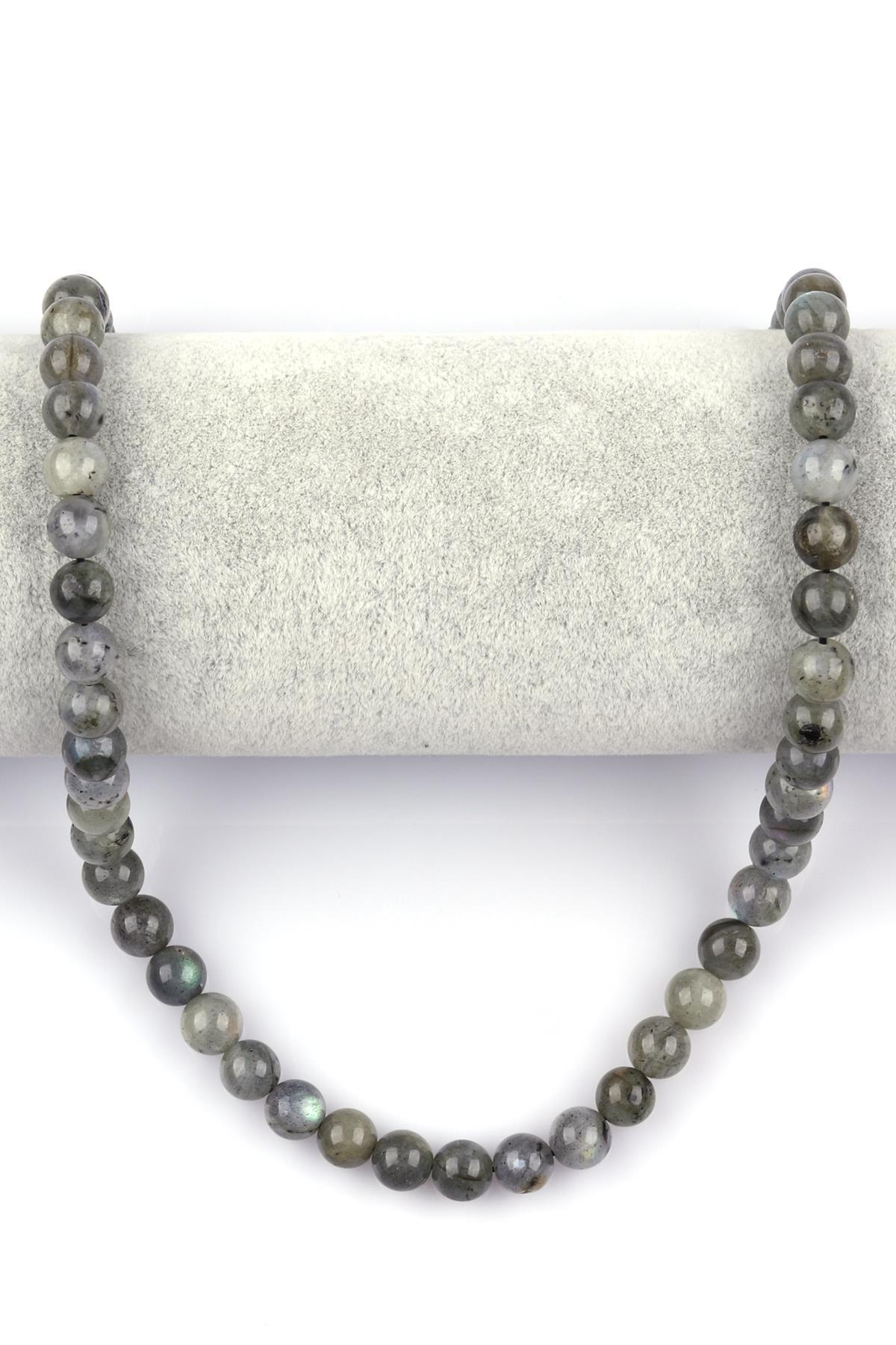 Labradorit Doğal Taş Dizi 8 mm Küre Kesim