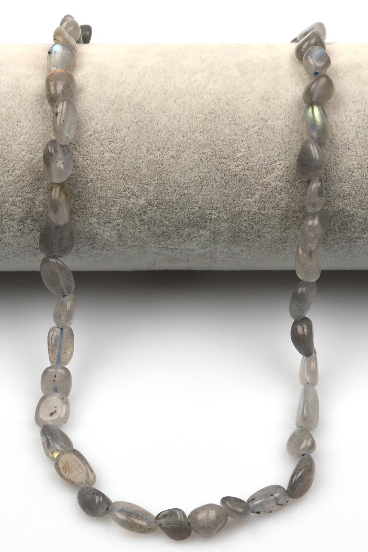 Labradorit Doğal Taş Dizi 8 x 12 mm Mercimek Kesim