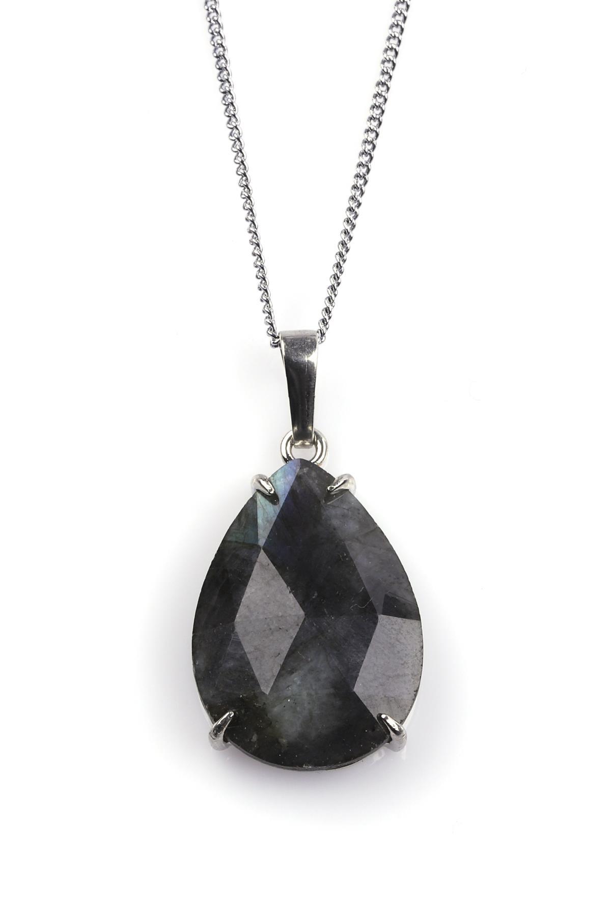 Labradorit Doğal Taş Kolye