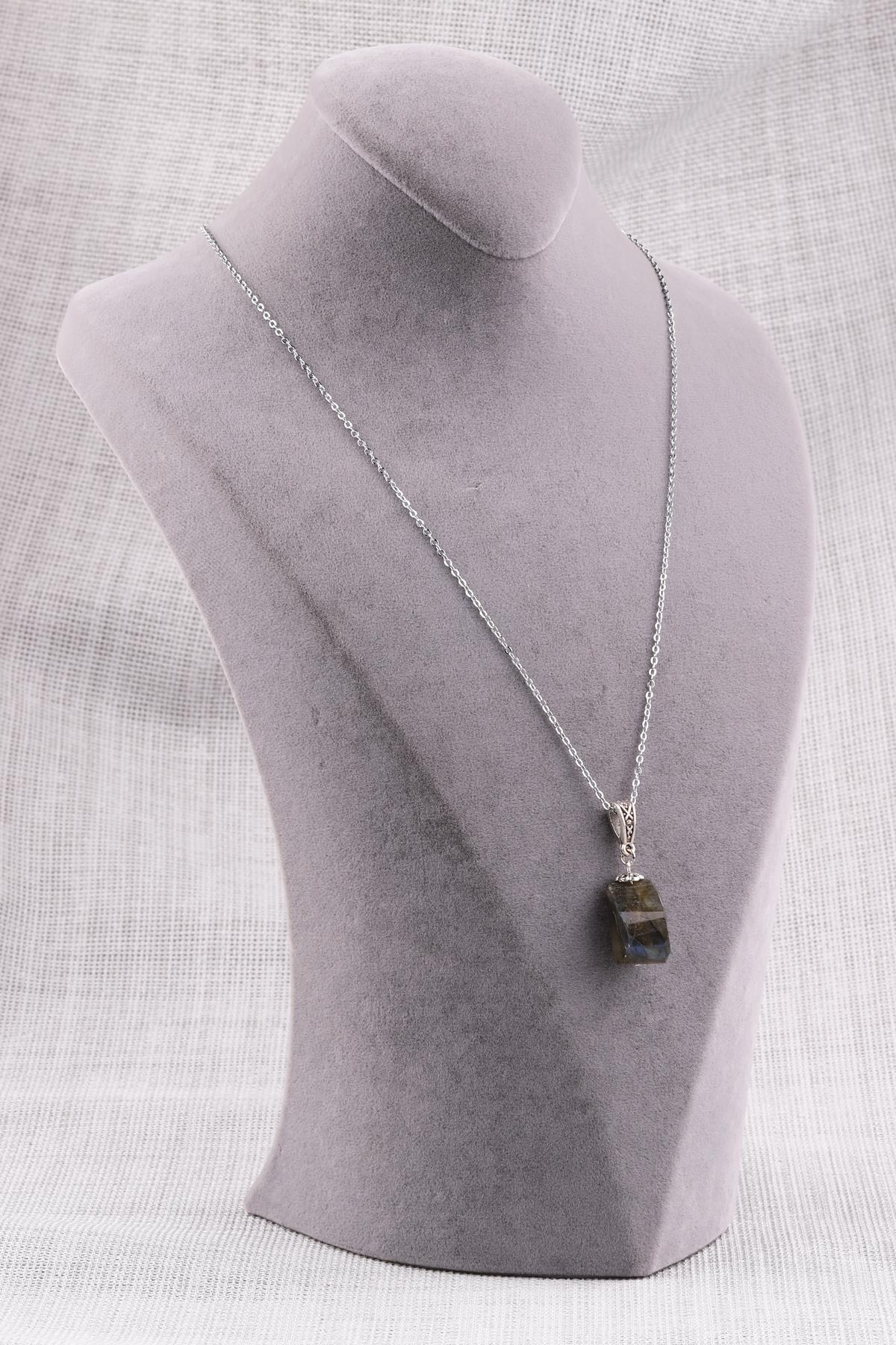 Labradorit Doğal Taş Kolye