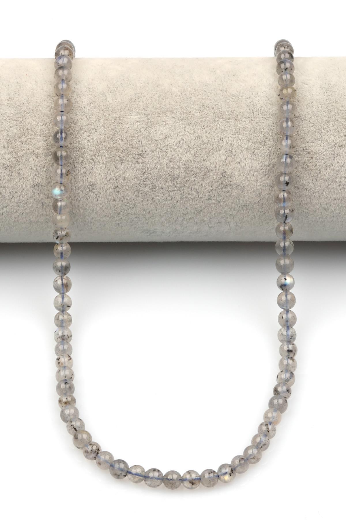 Labradorit Doğaltaş Dizi 5 mm Küre Kesim