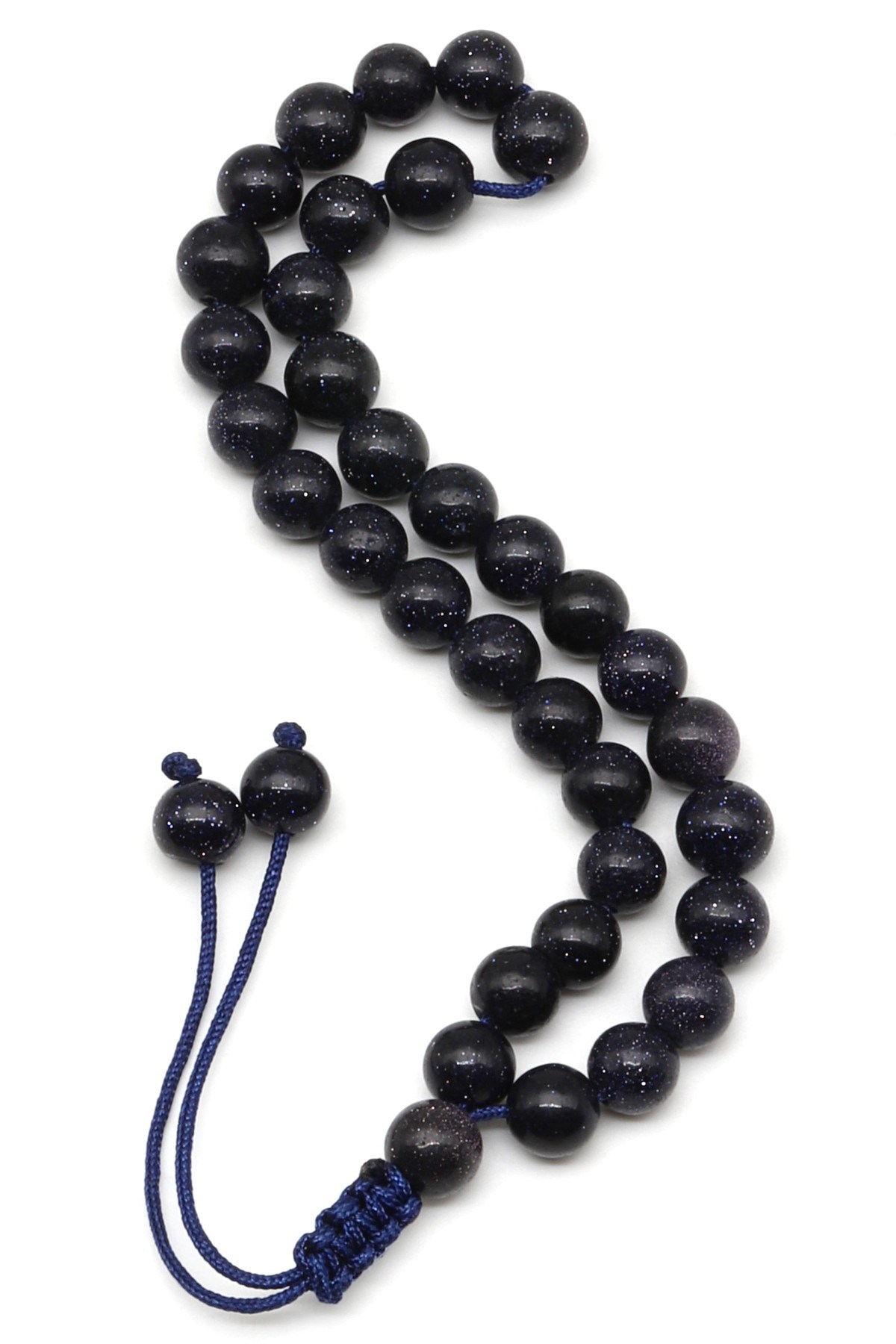 Lacivert Yıldız Taşı Bileklik Tesbih 6 mm Küre Kesim TSB-0491