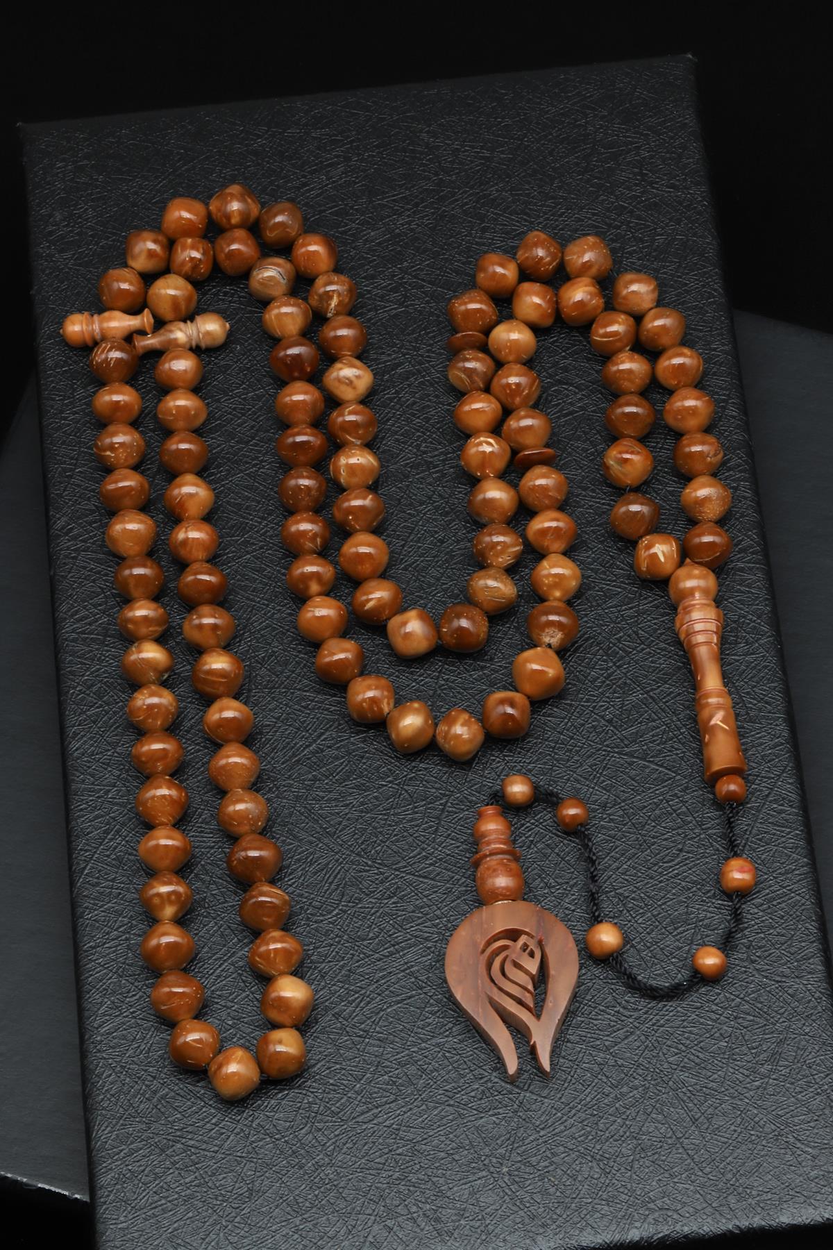 Lale Püsküllü Kuka Ağacı 99'lu Tesbih 8 mm İstanbul Kesim