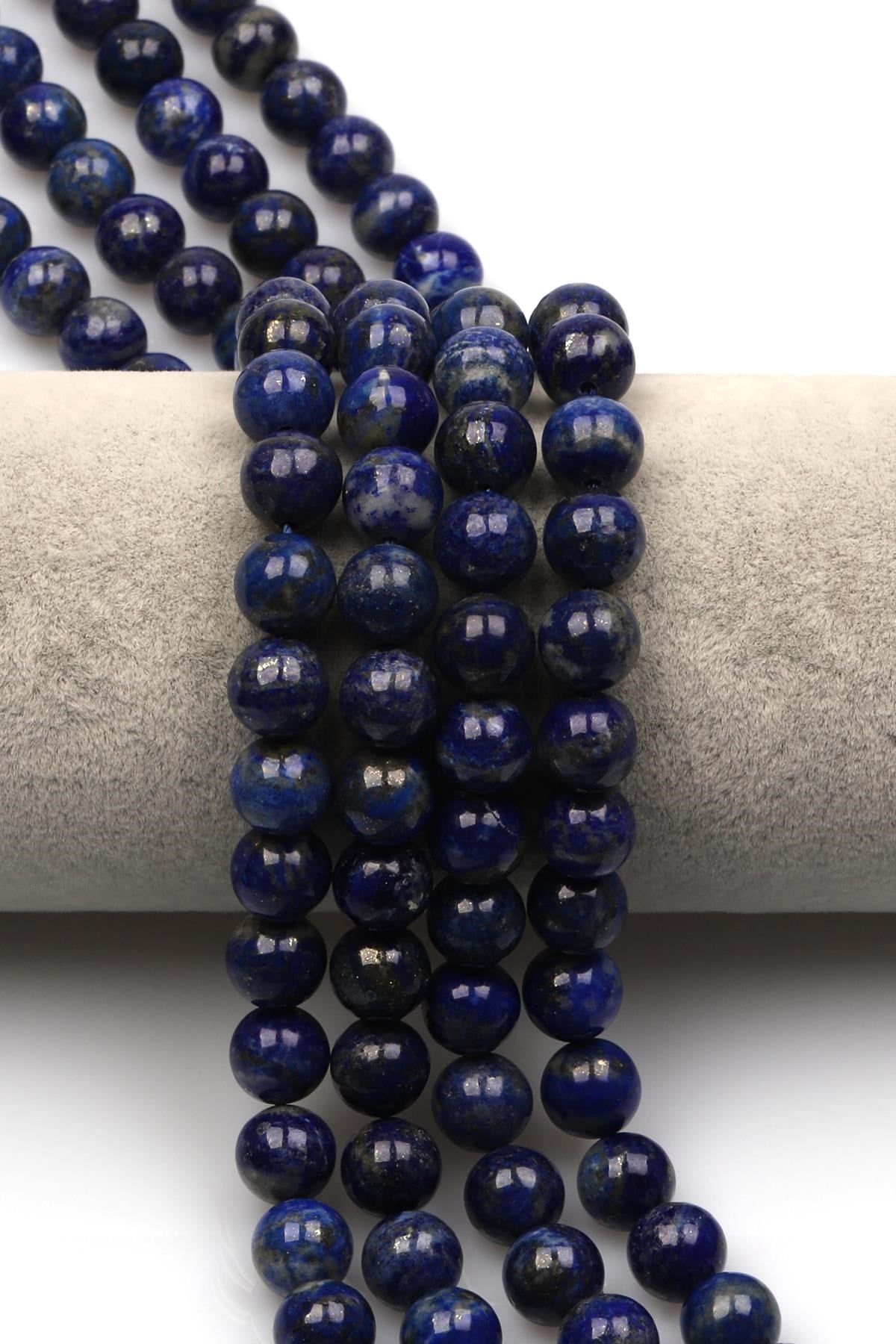 Lapis Lazuli (A Kalite) Doğal Taş Dizi 10 mm Küre Kesim