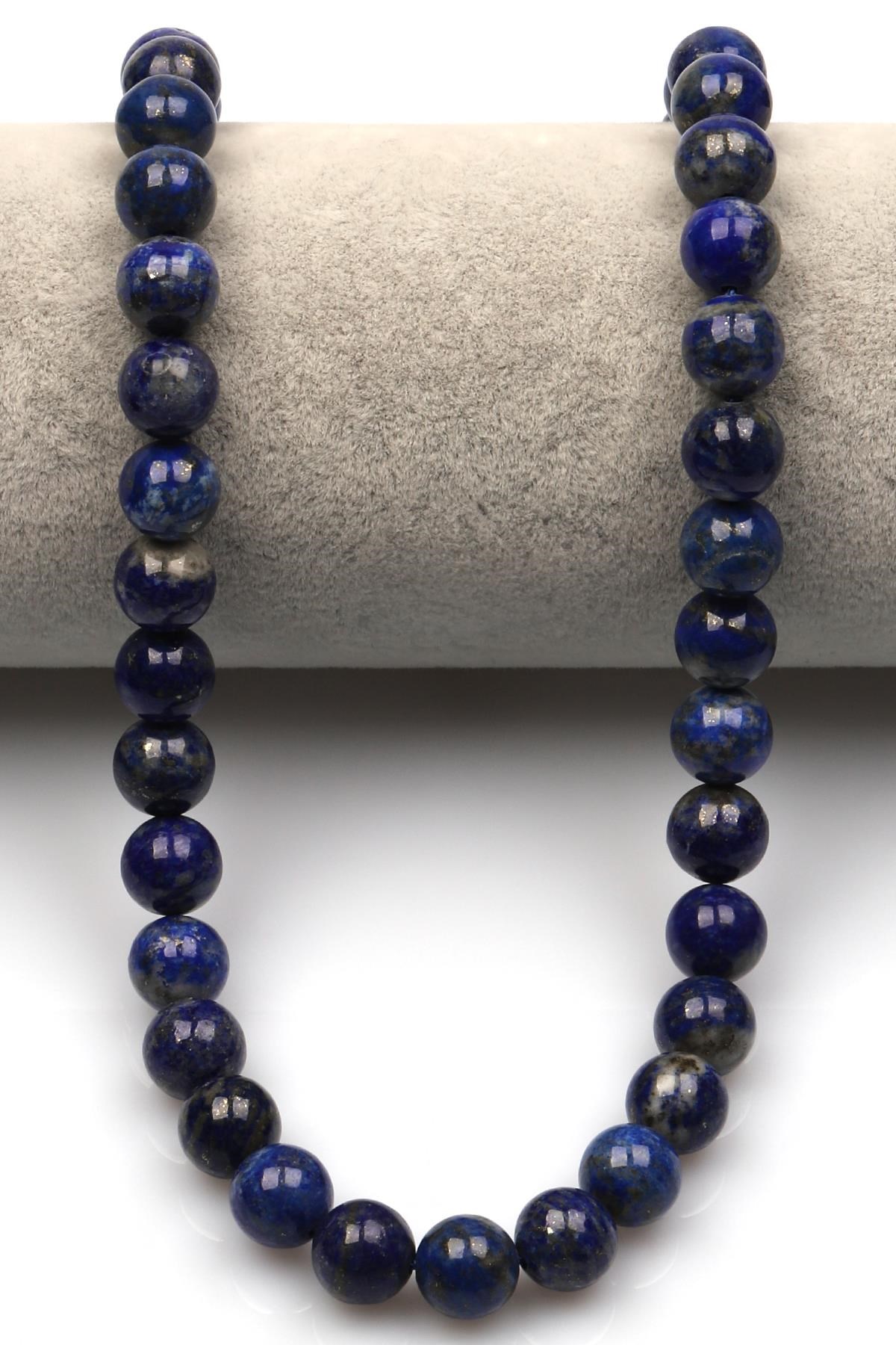 Orijinal Lapis Lazuli (A Kalite) Doğal Taş Dizi 10 mm Küre Kesim